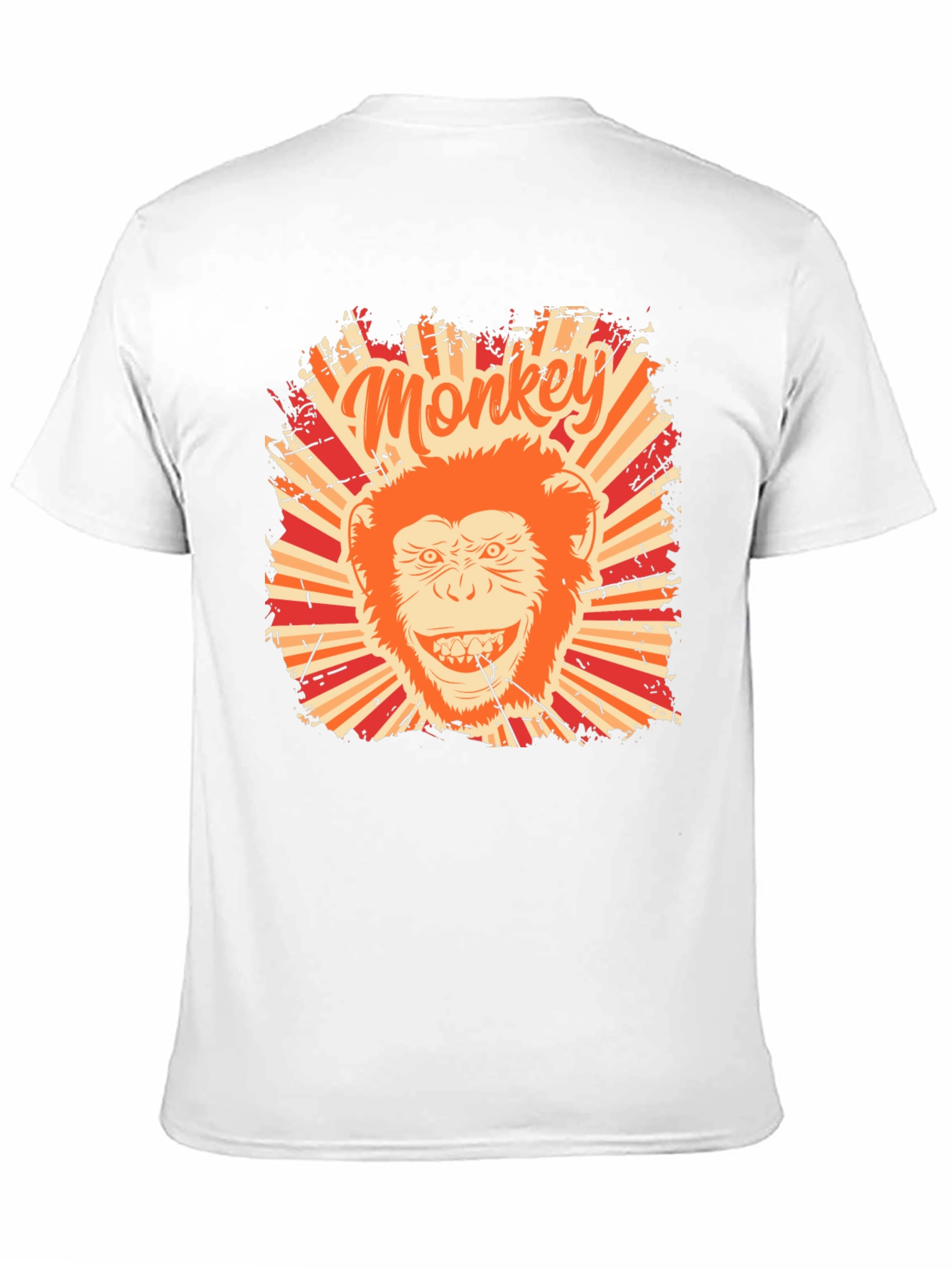 Monkey Graphic T-Shirt - Retro Style Black Tee