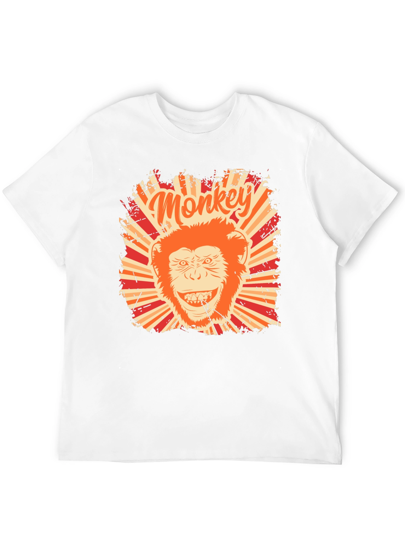 Monkey Graphic T-Shirt - Retro Style Black Tee