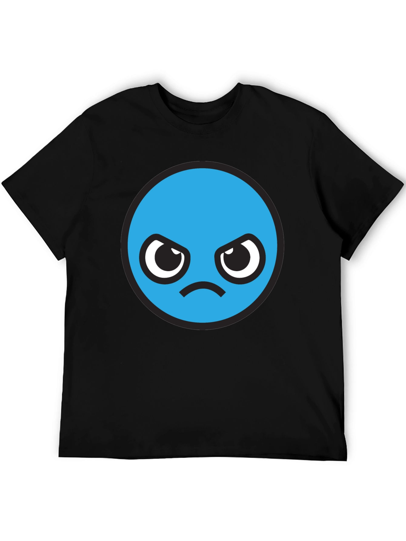 Angry Blue Smiley Face T-Shirt