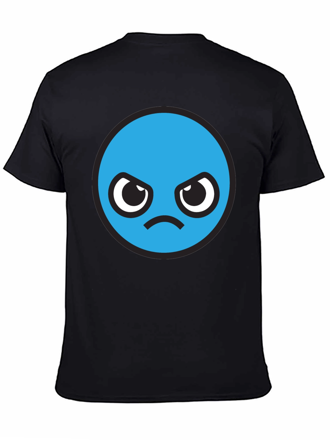 Angry Blue Smiley Face T-Shirt