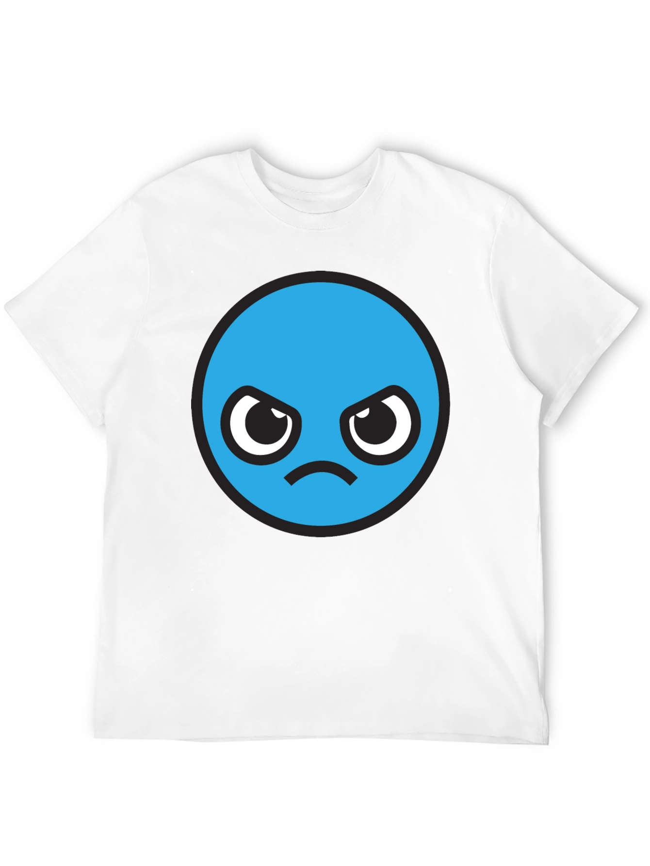 Angry Blue Smiley Face T-Shirt