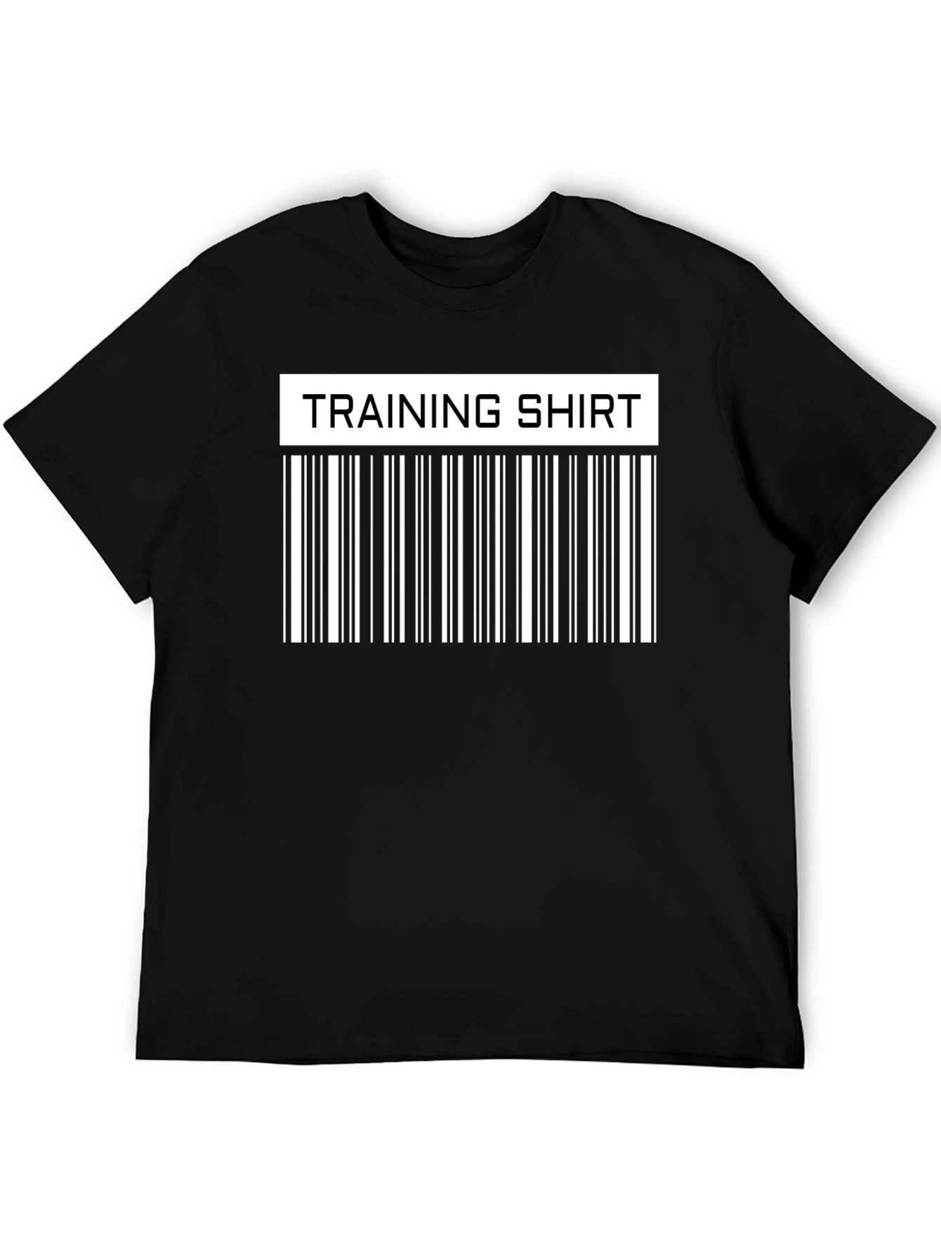 Training Shirt Barcode Funny Workout Gym Tee