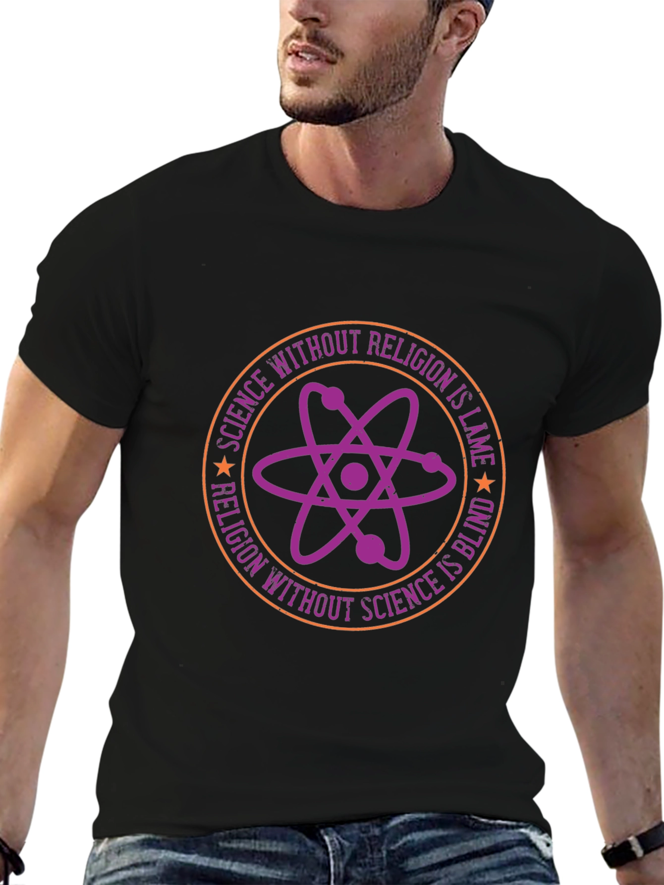 Science vs. Religion Graphic Tee
