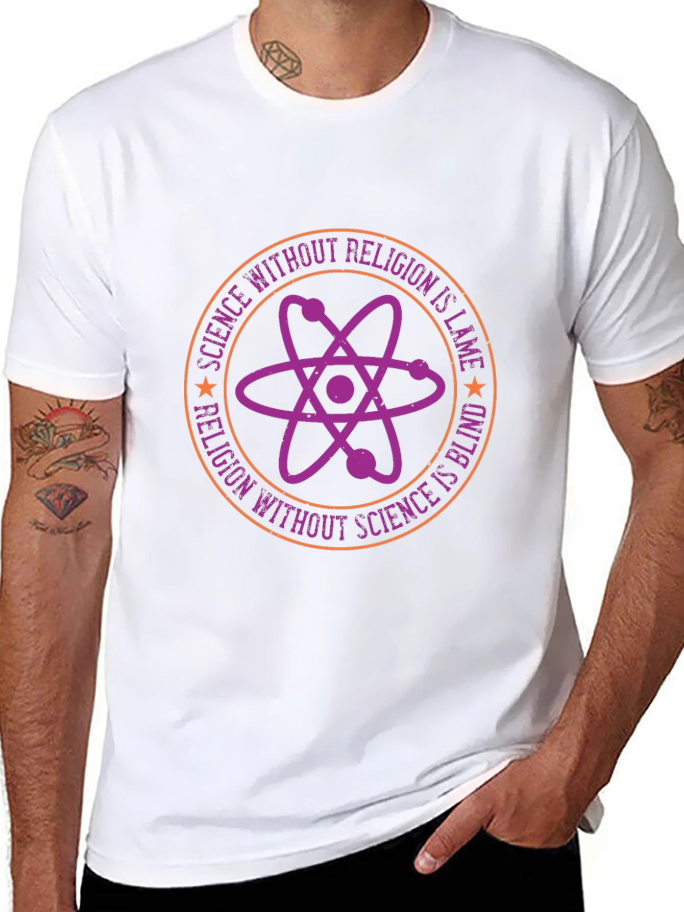 Science vs. Religion Graphic Tee