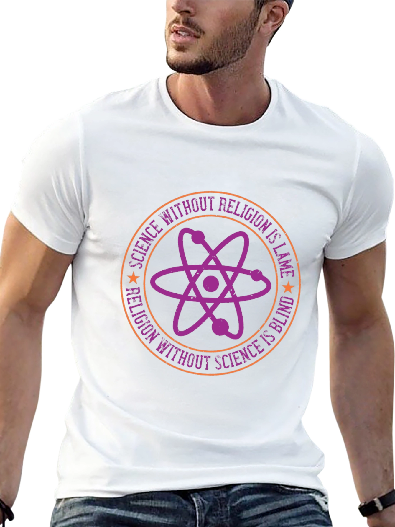 Science vs. Religion Graphic Tee