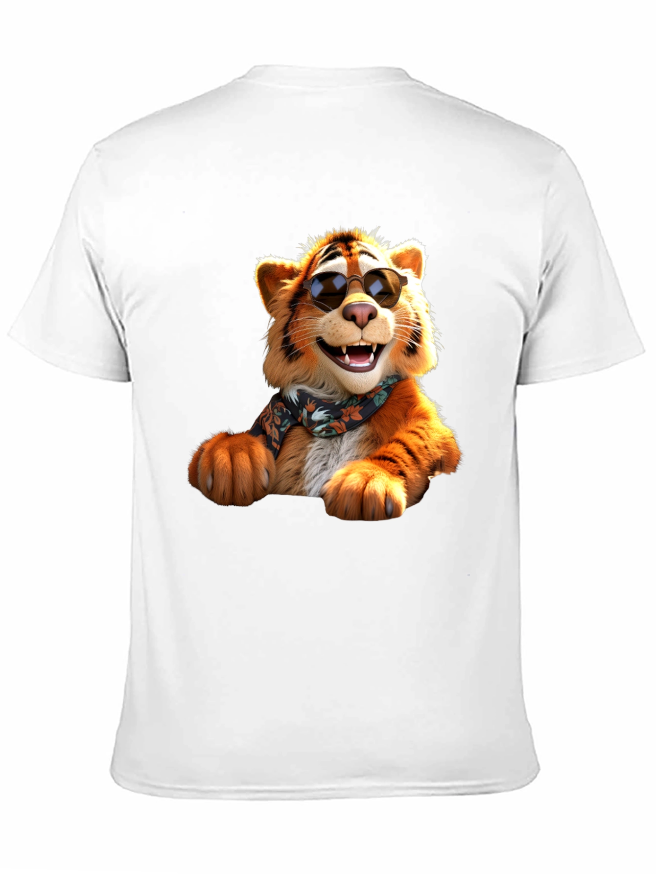 Cool Tiger Graphic Tee - Black Cotton T-Shirt
