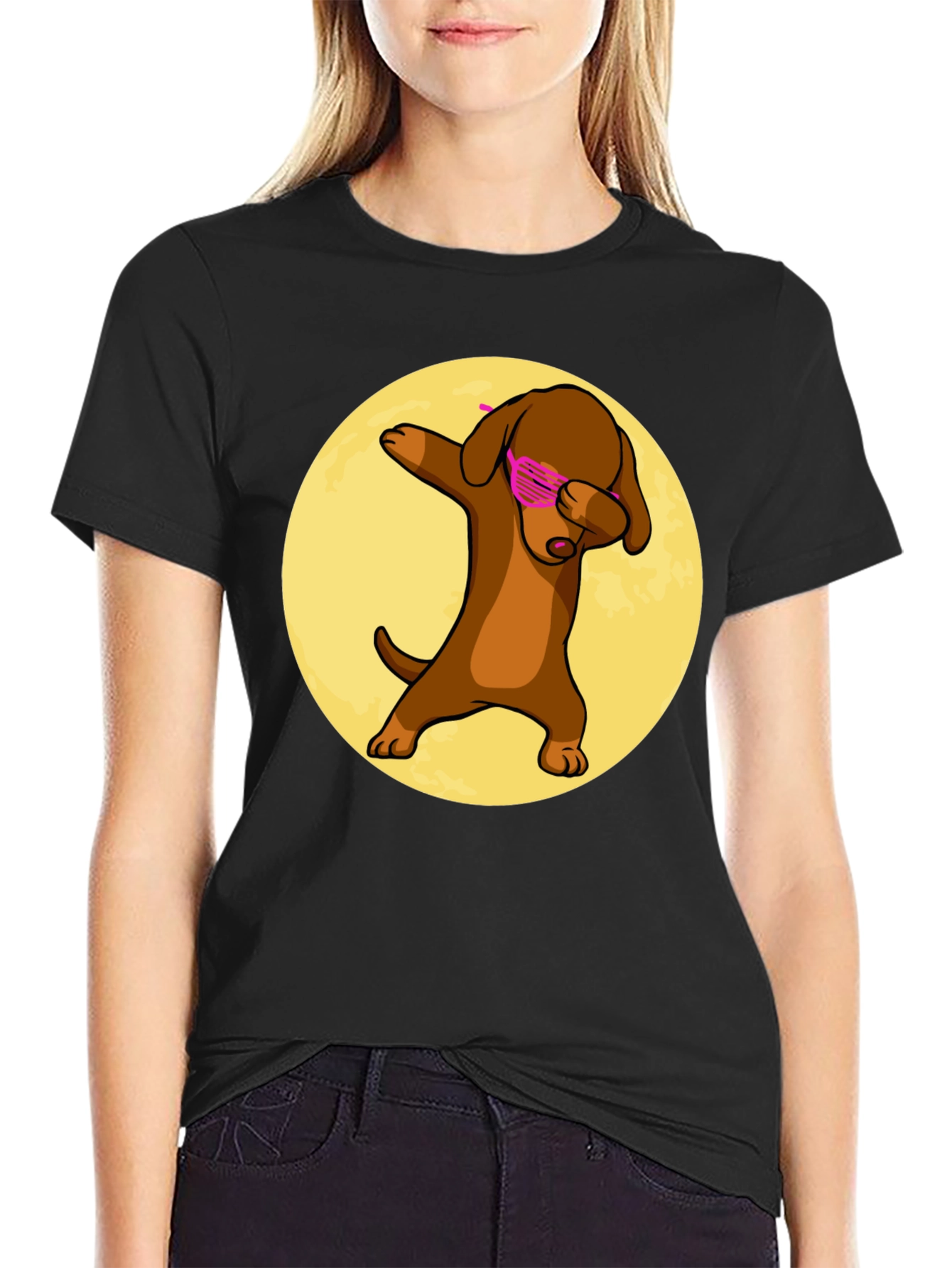 Dabbing Dog T-Shirt - Cartoon Style