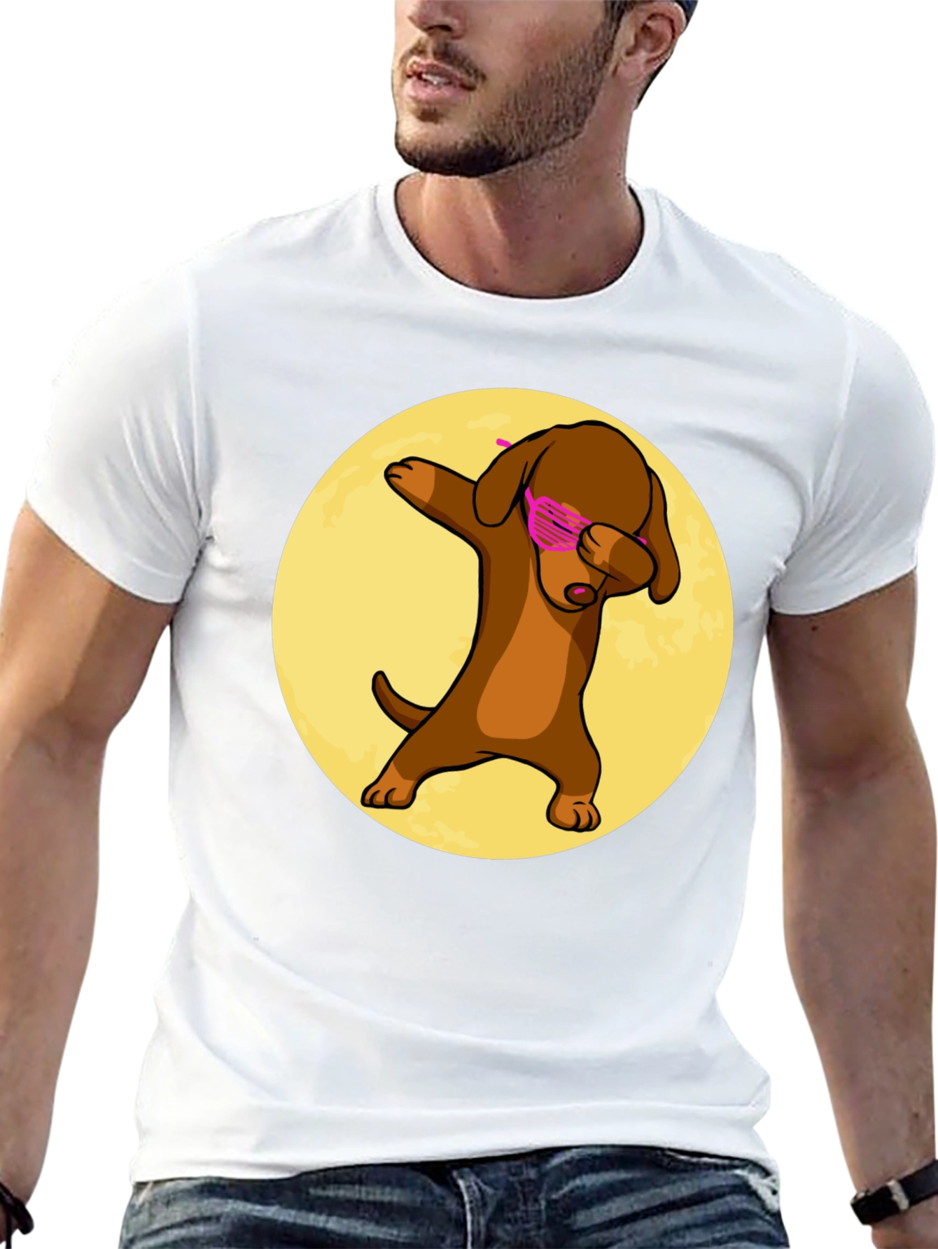 Dabbing Dog T-Shirt - Cartoon Style