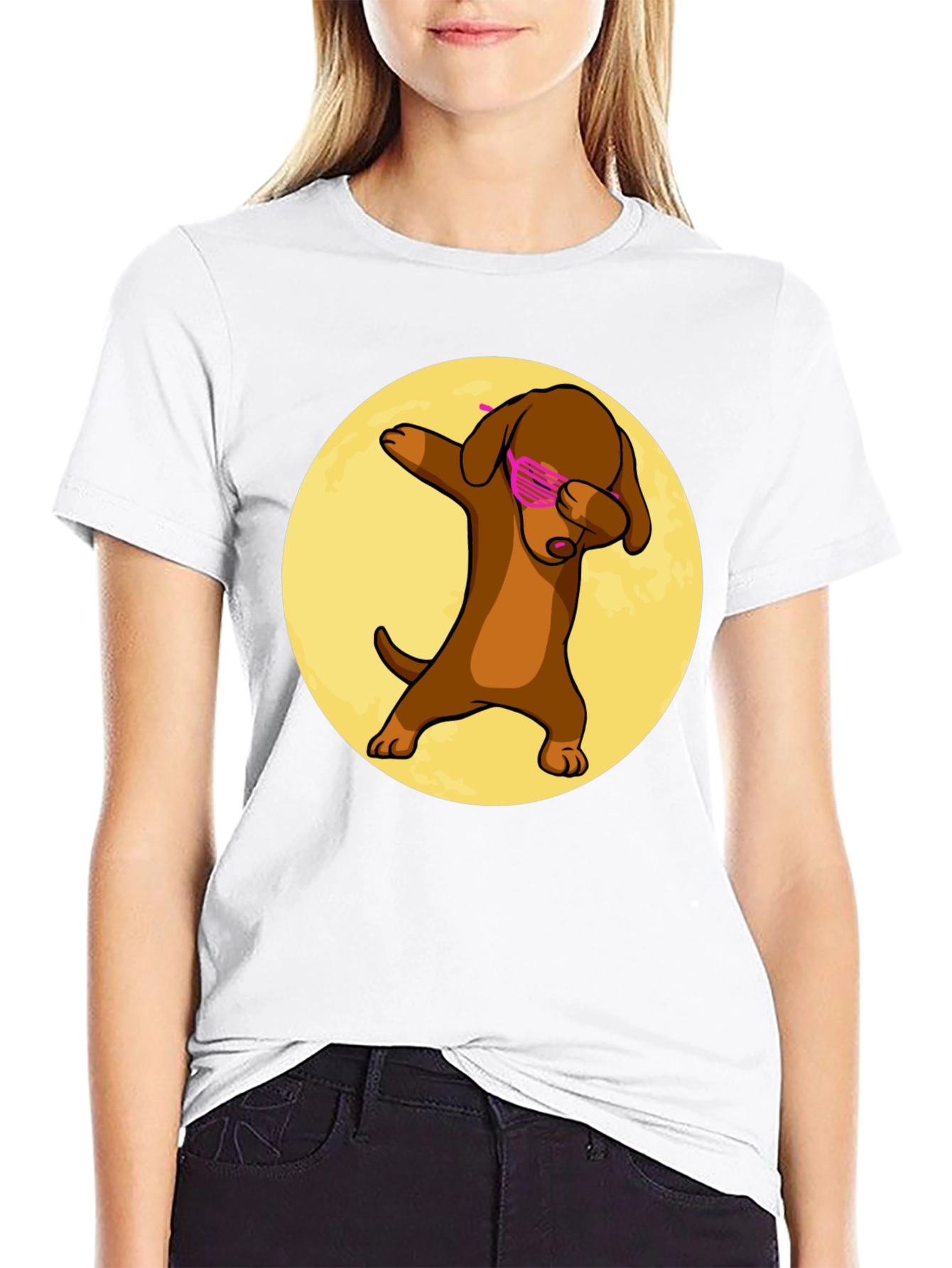 Dabbing Dog T-Shirt - Cartoon Style