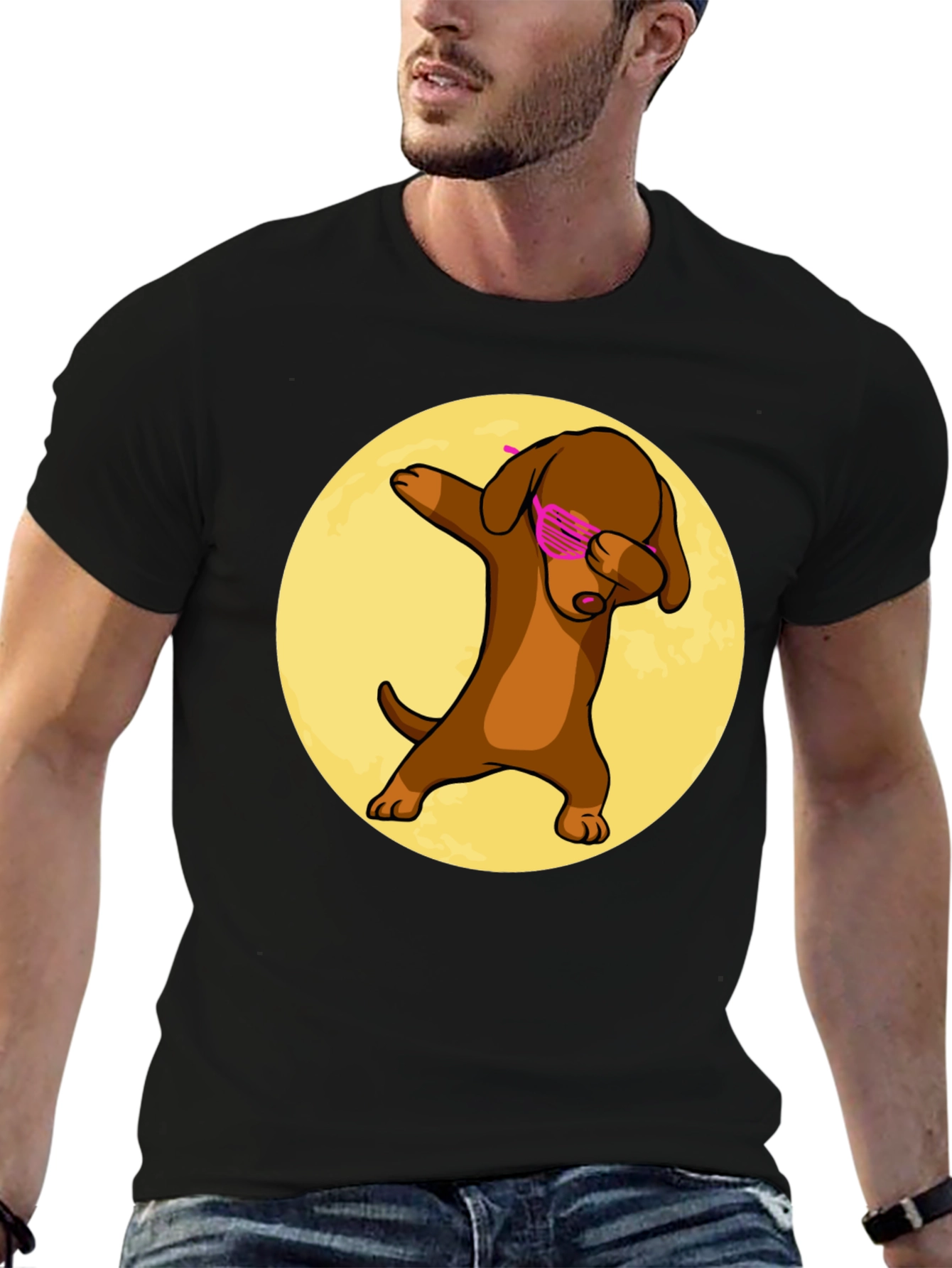 Dabbing Dog T-Shirt - Cartoon Style