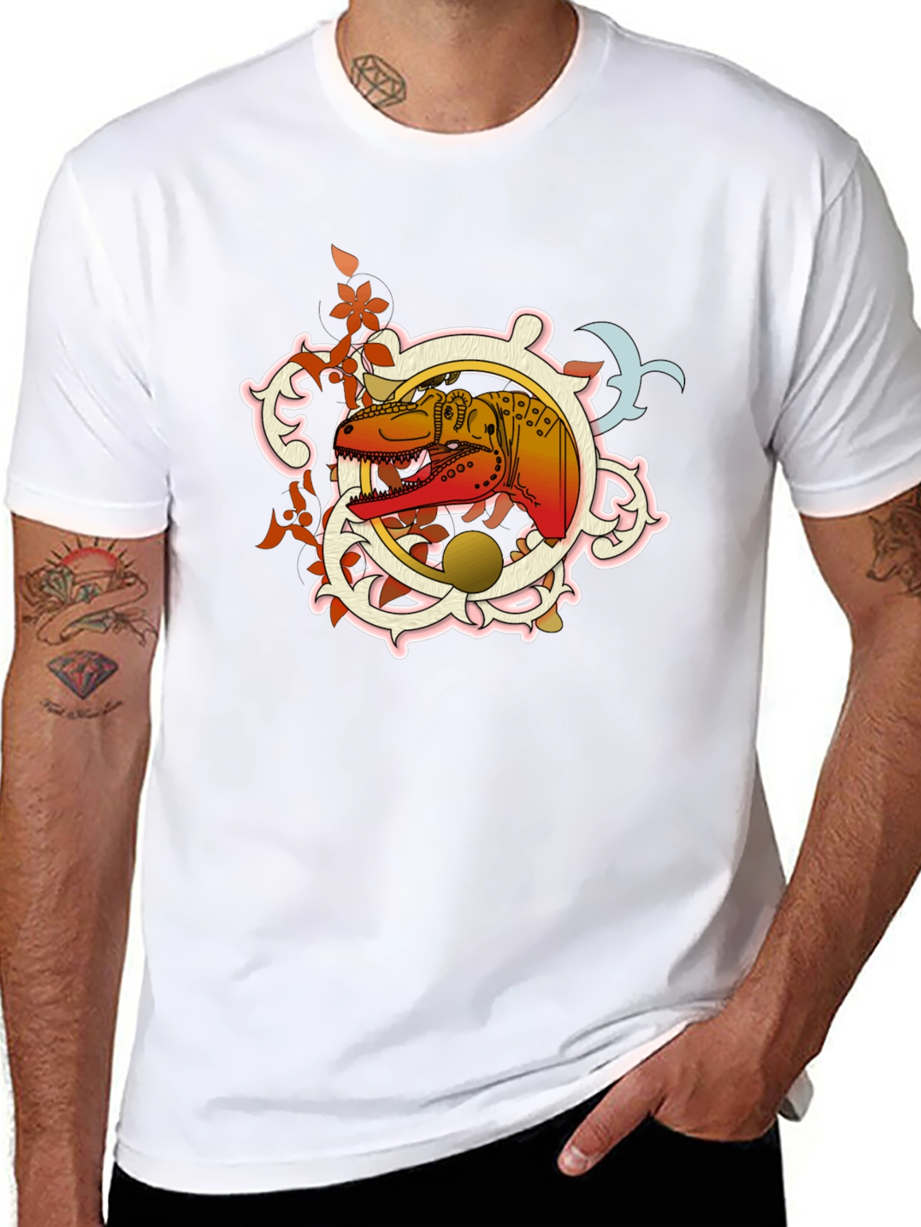 Dino Emblem Black T-Shirt