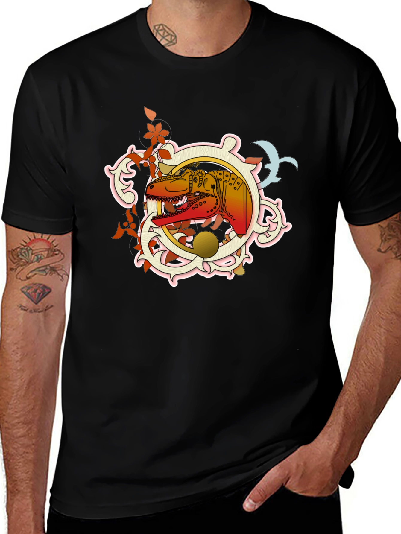 Dino Emblem Black T-Shirt