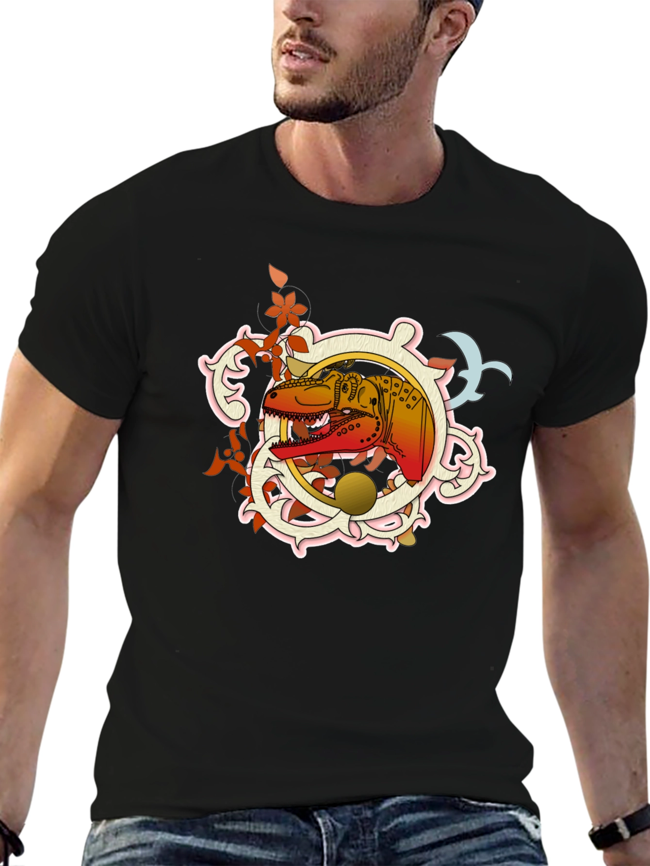 Dino Emblem Black T-Shirt