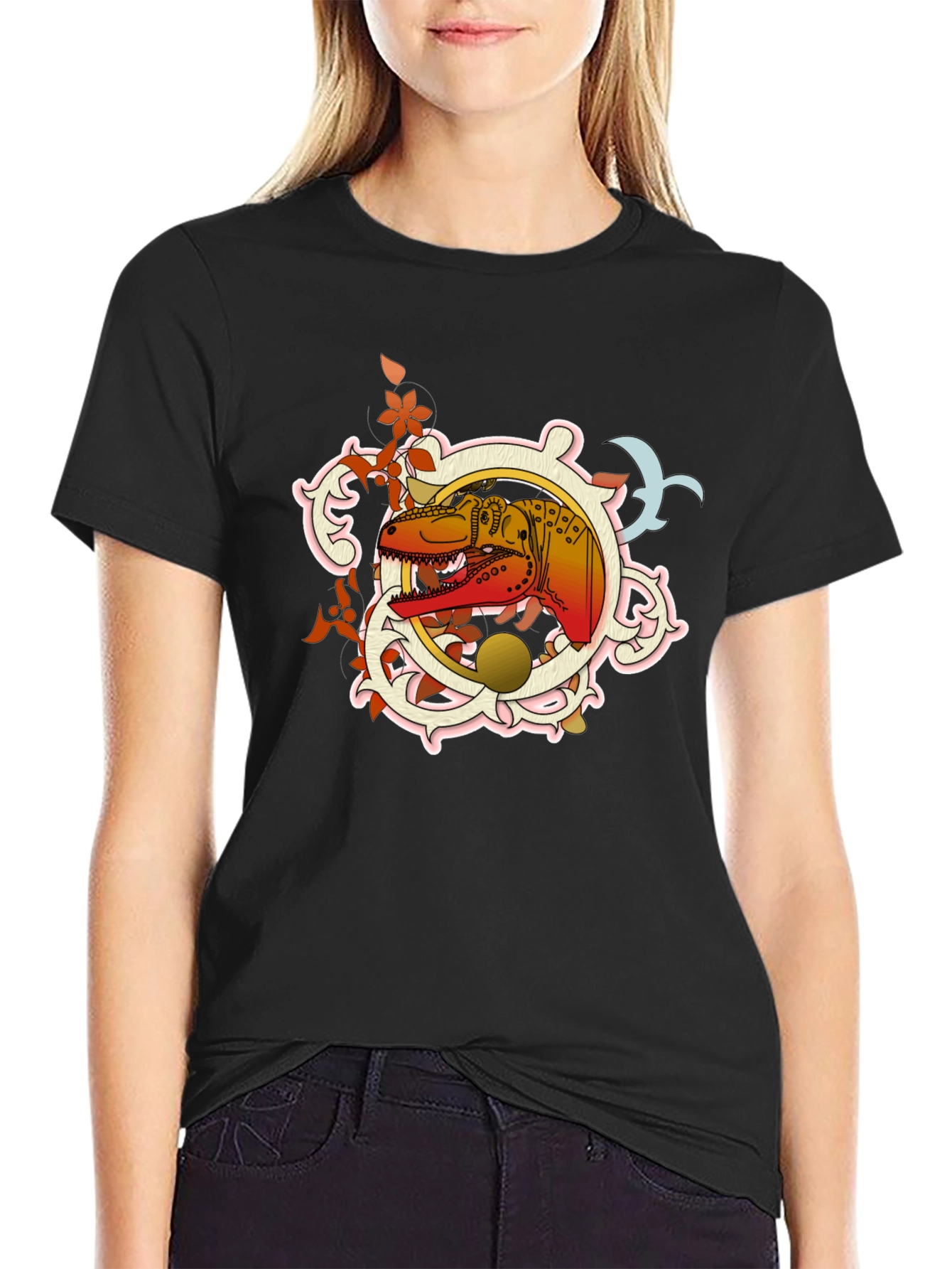 Dino Emblem Black T-Shirt