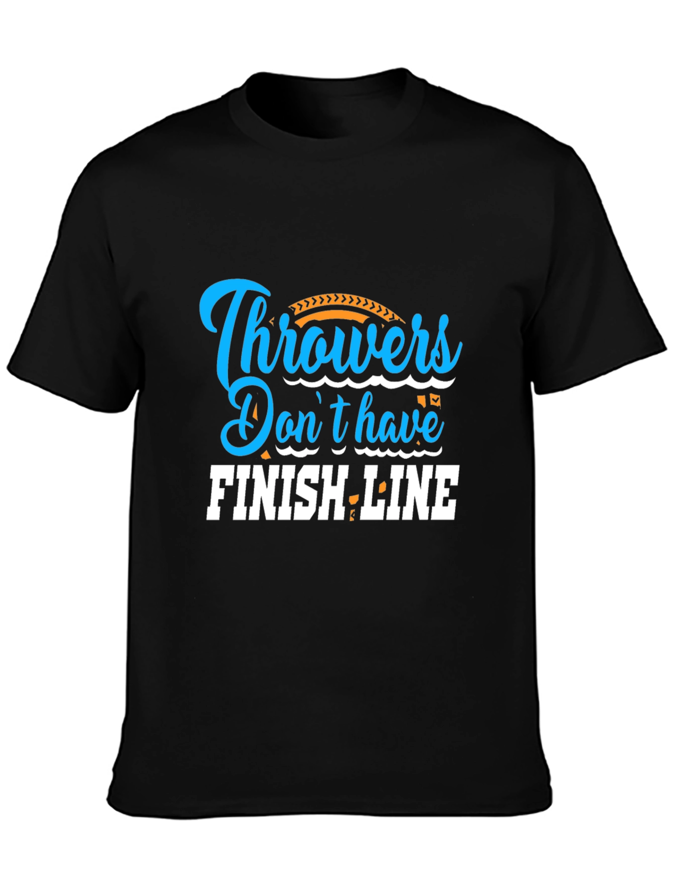 Throwers Dont Have Finish Line Black Graphic Tee