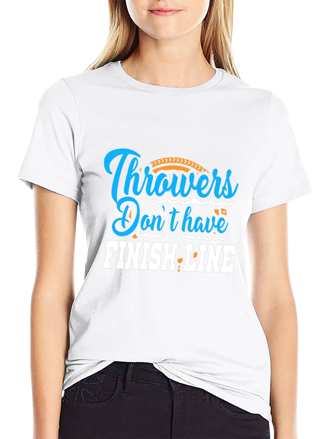 Throwers Dont Have Finish Line Black Graphic Tee