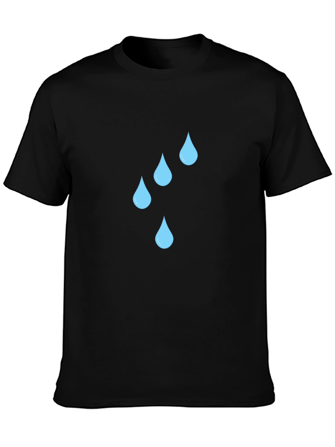 Rain Drops Black T-Shirt