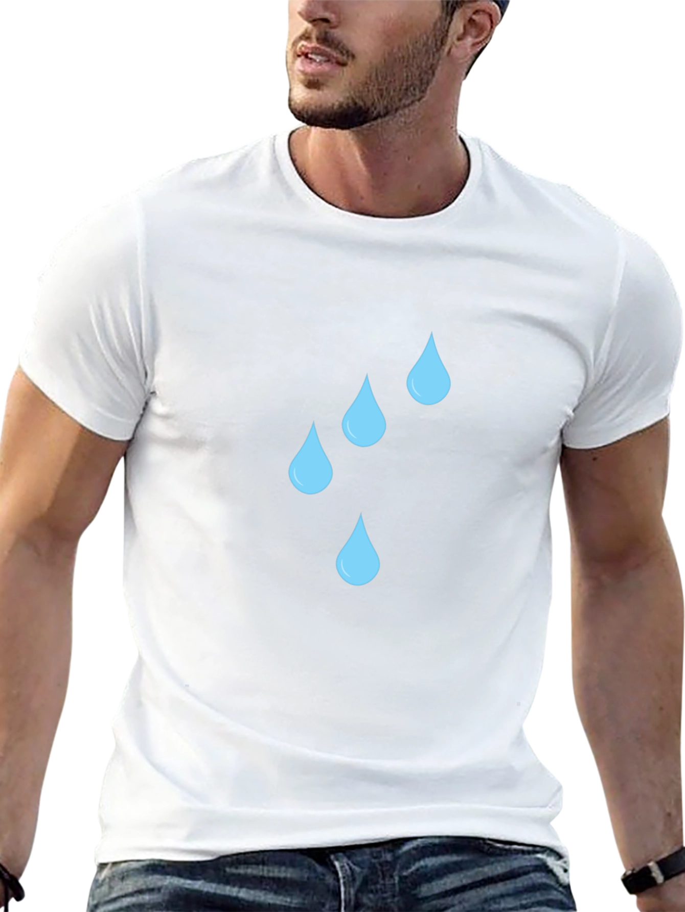 Rain Drops Black T-Shirt