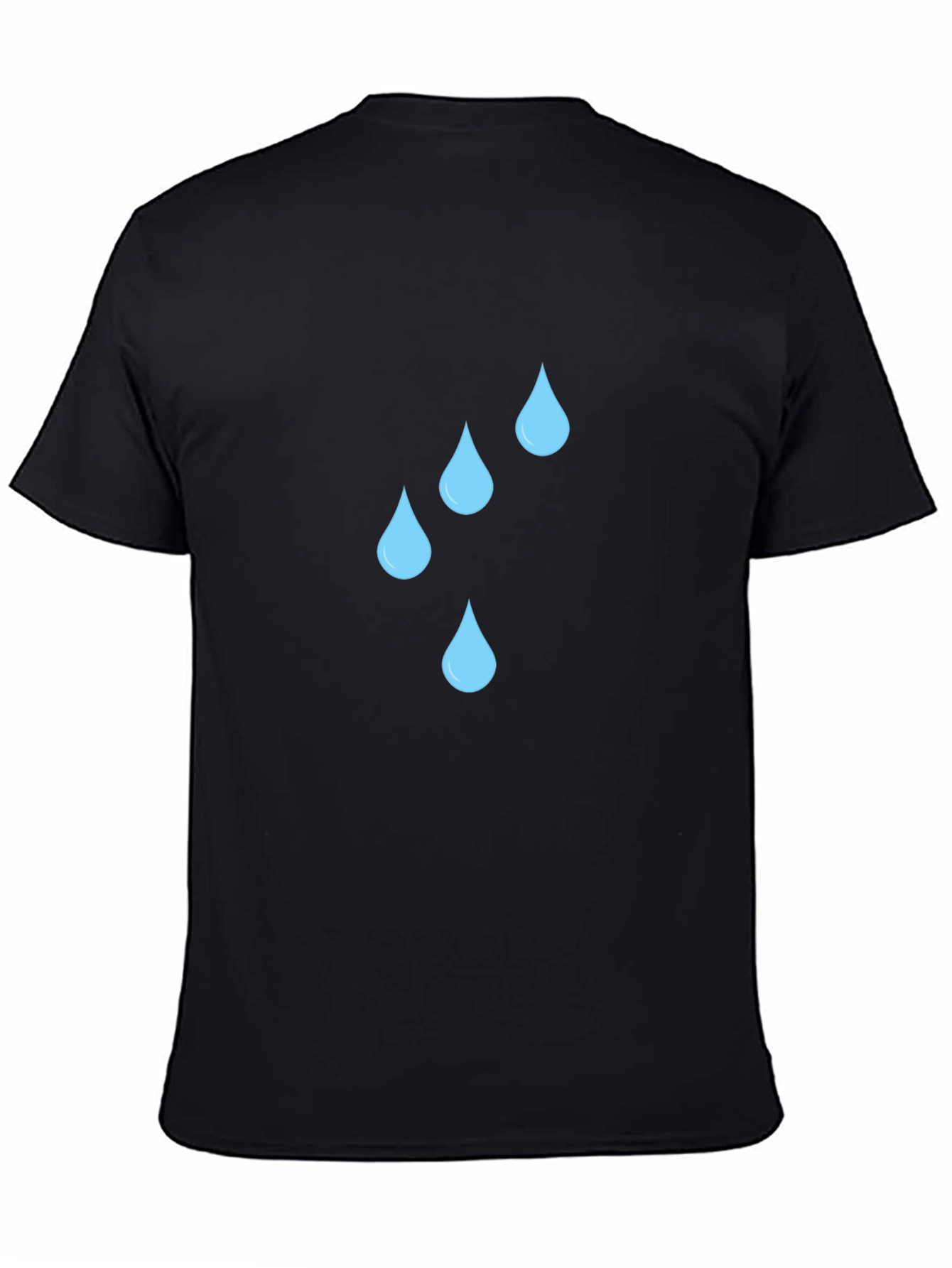 Rain Drops Black T-Shirt