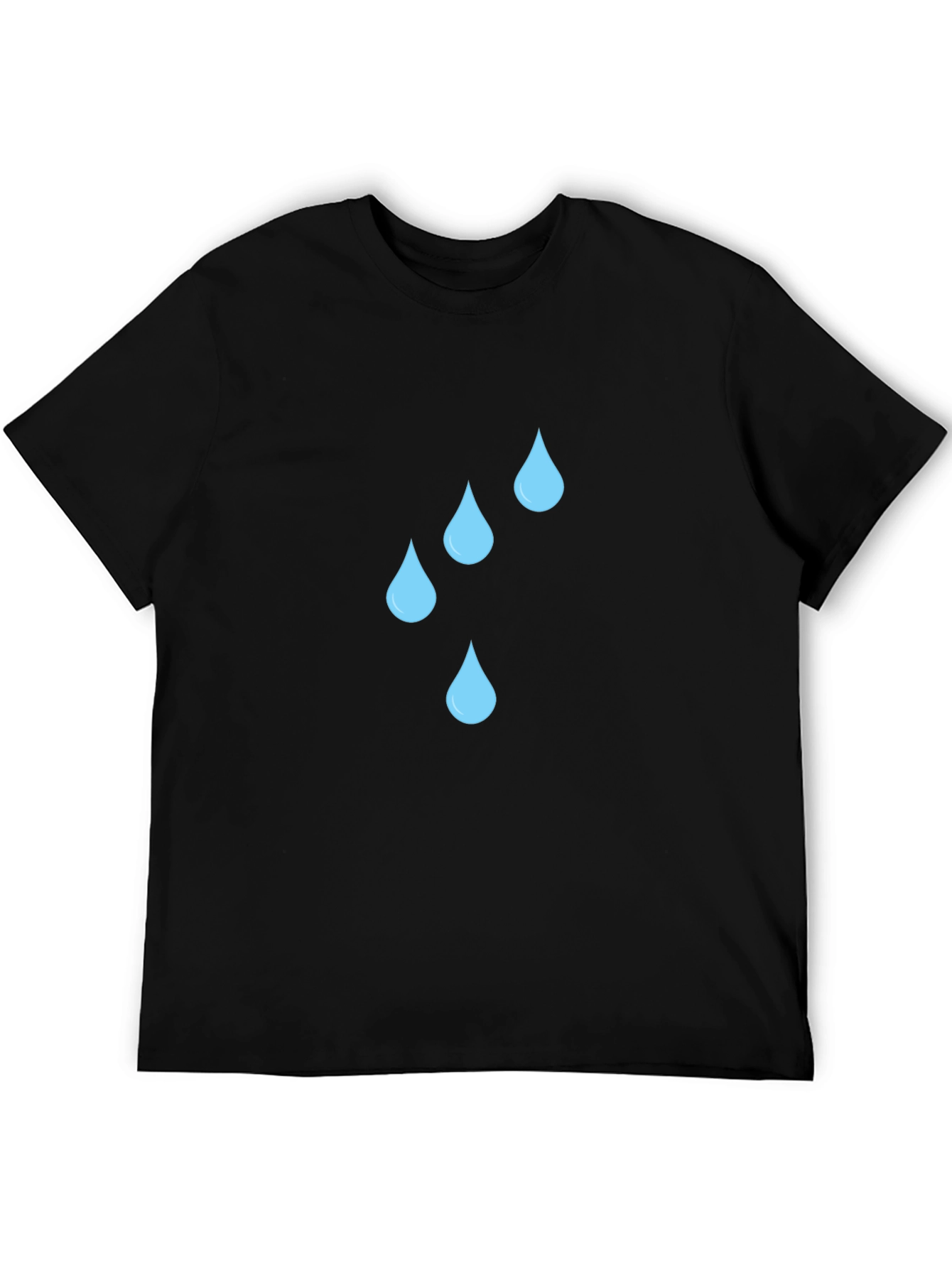 Rain Drops Black T-Shirt