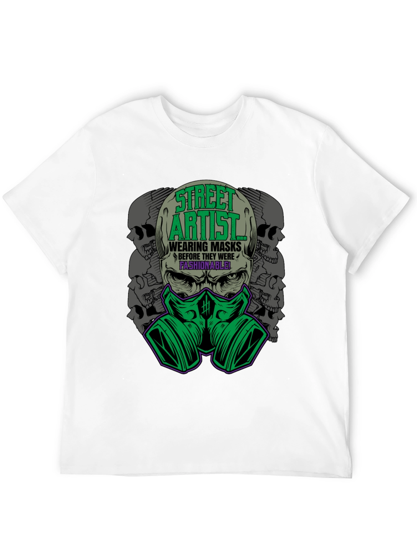 Street Artist Mask T-Shirt - Fashionable & Edgy