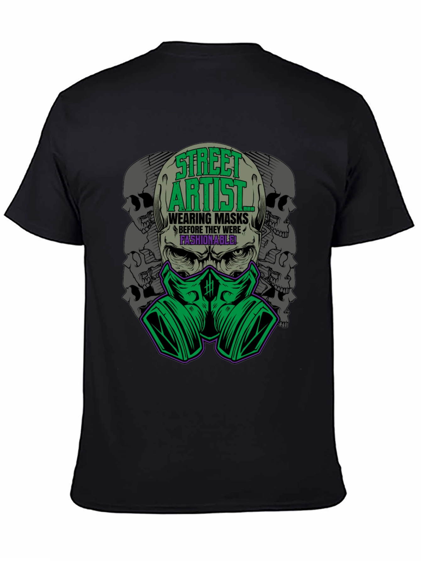 Street Artist Mask T-Shirt - Fashionable & Edgy