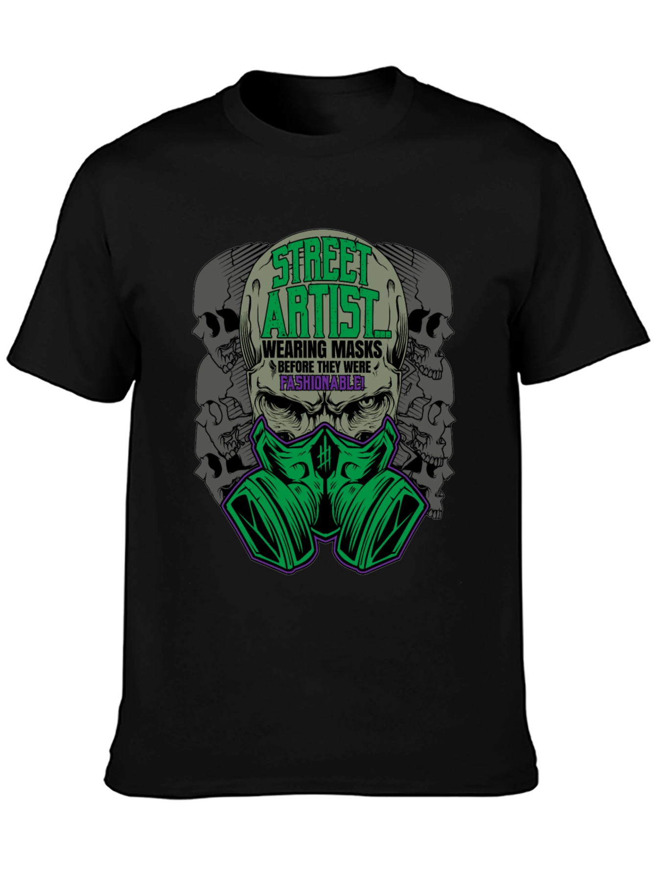 Street Artist Mask T-Shirt - Fashionable & Edgy