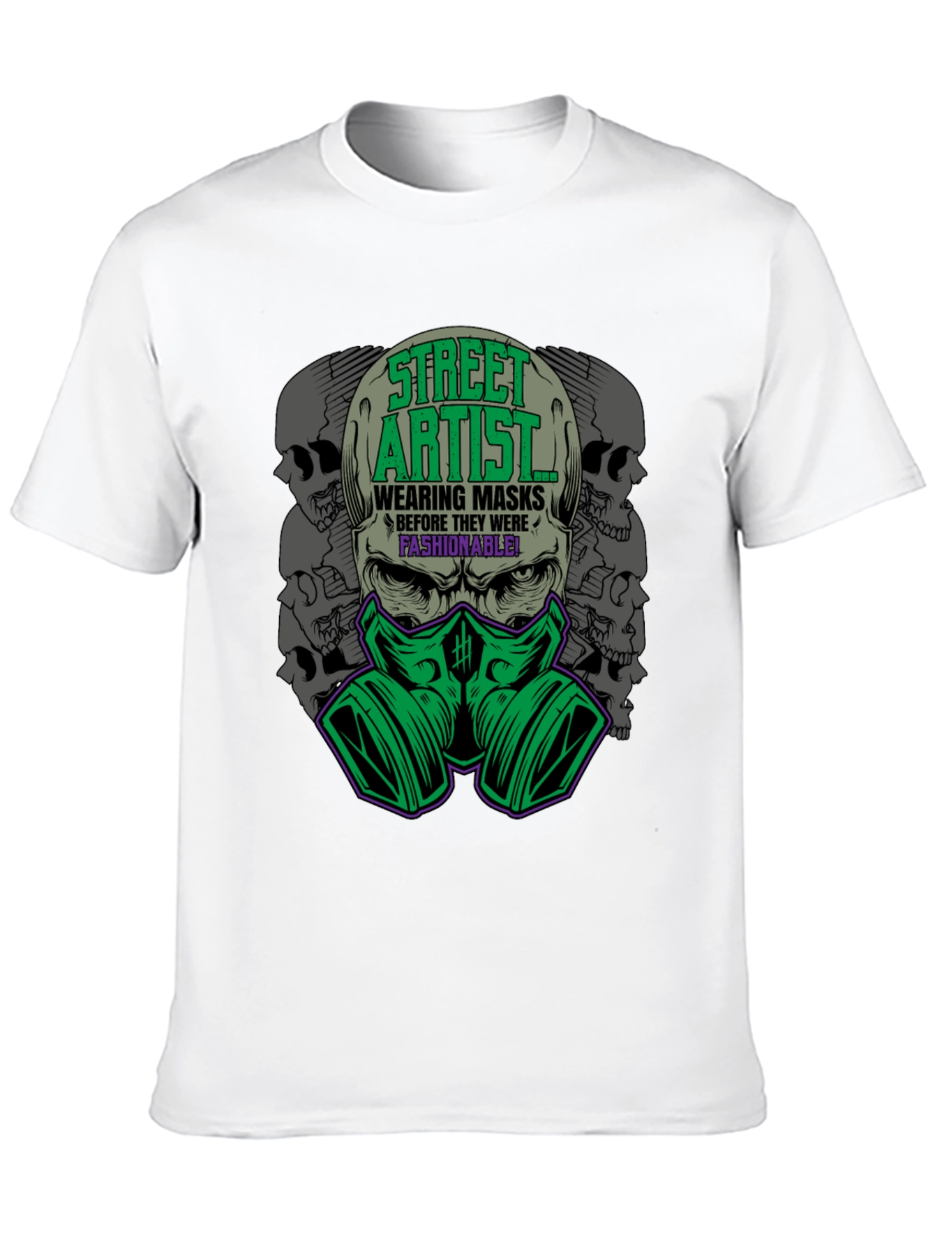 Street Artist Mask T-Shirt - Fashionable & Edgy