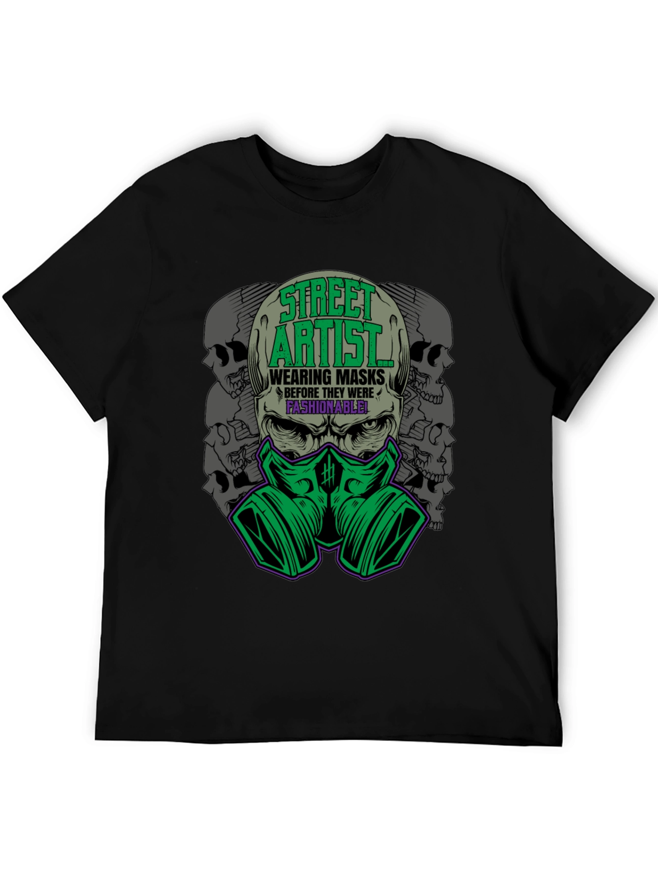 Street Artist Mask T-Shirt - Fashionable & Edgy