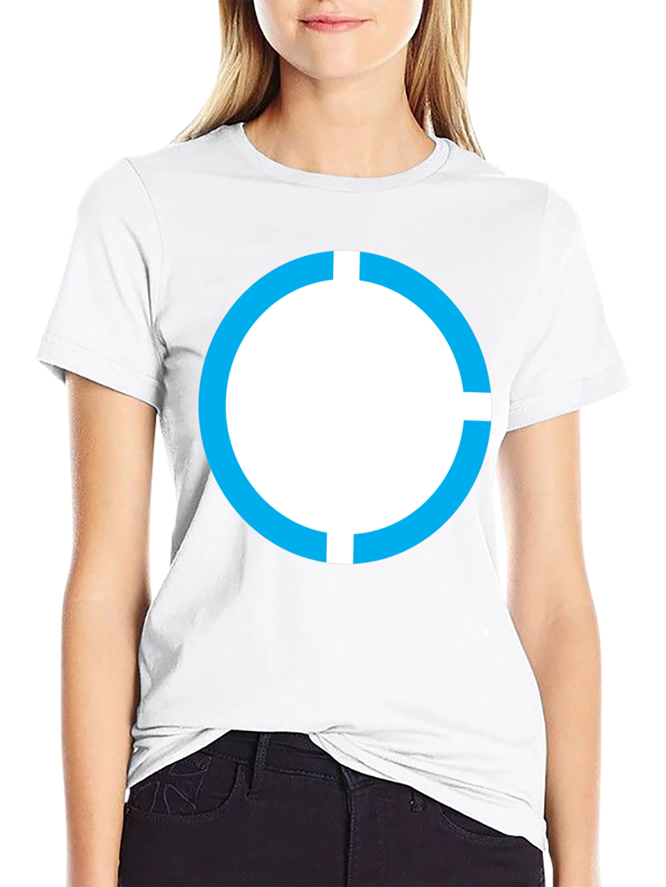 Modern Circle Graphic Tee - Black