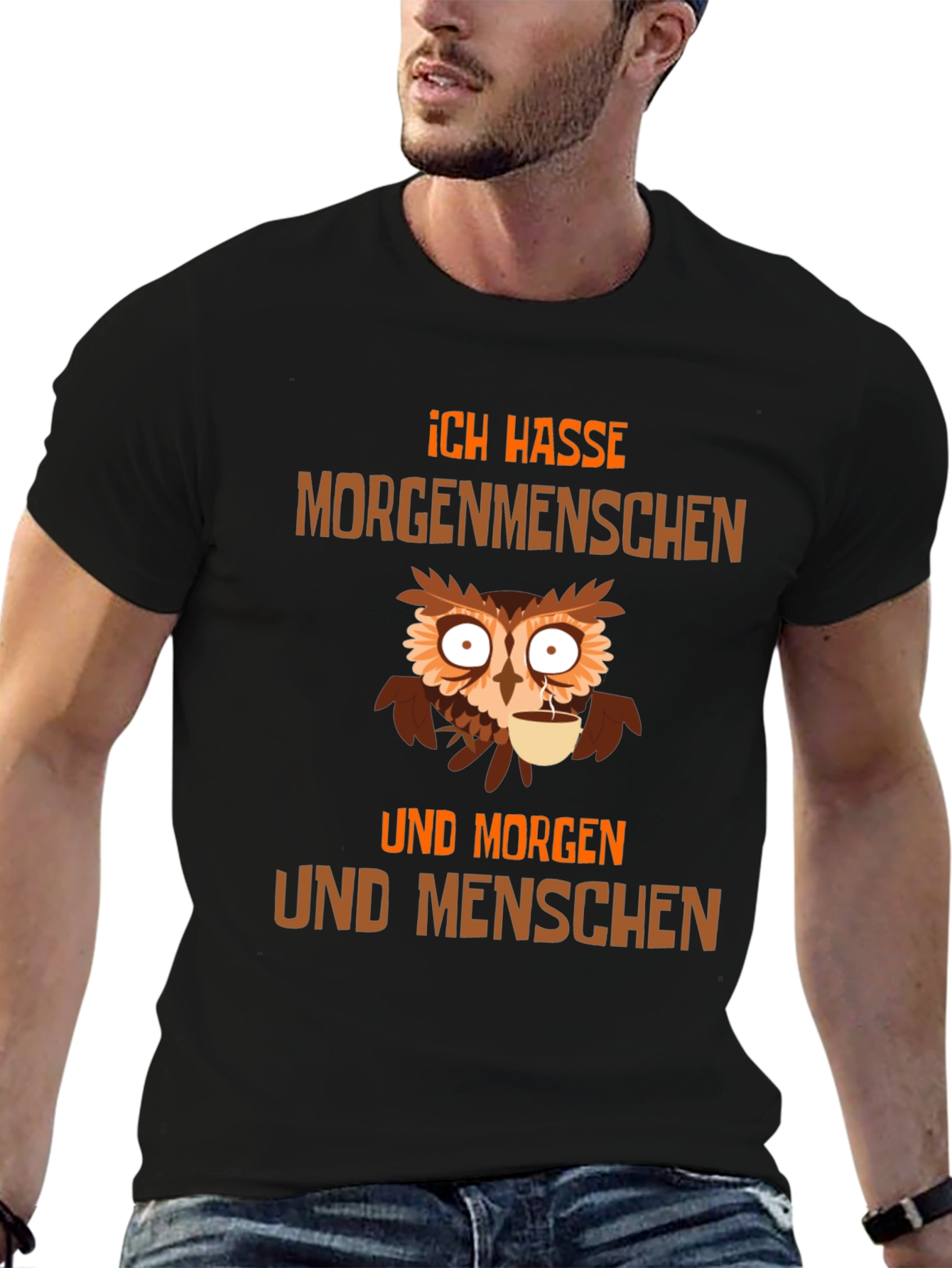 Ich Hasse Morgenmenschen Owl T-Shirt