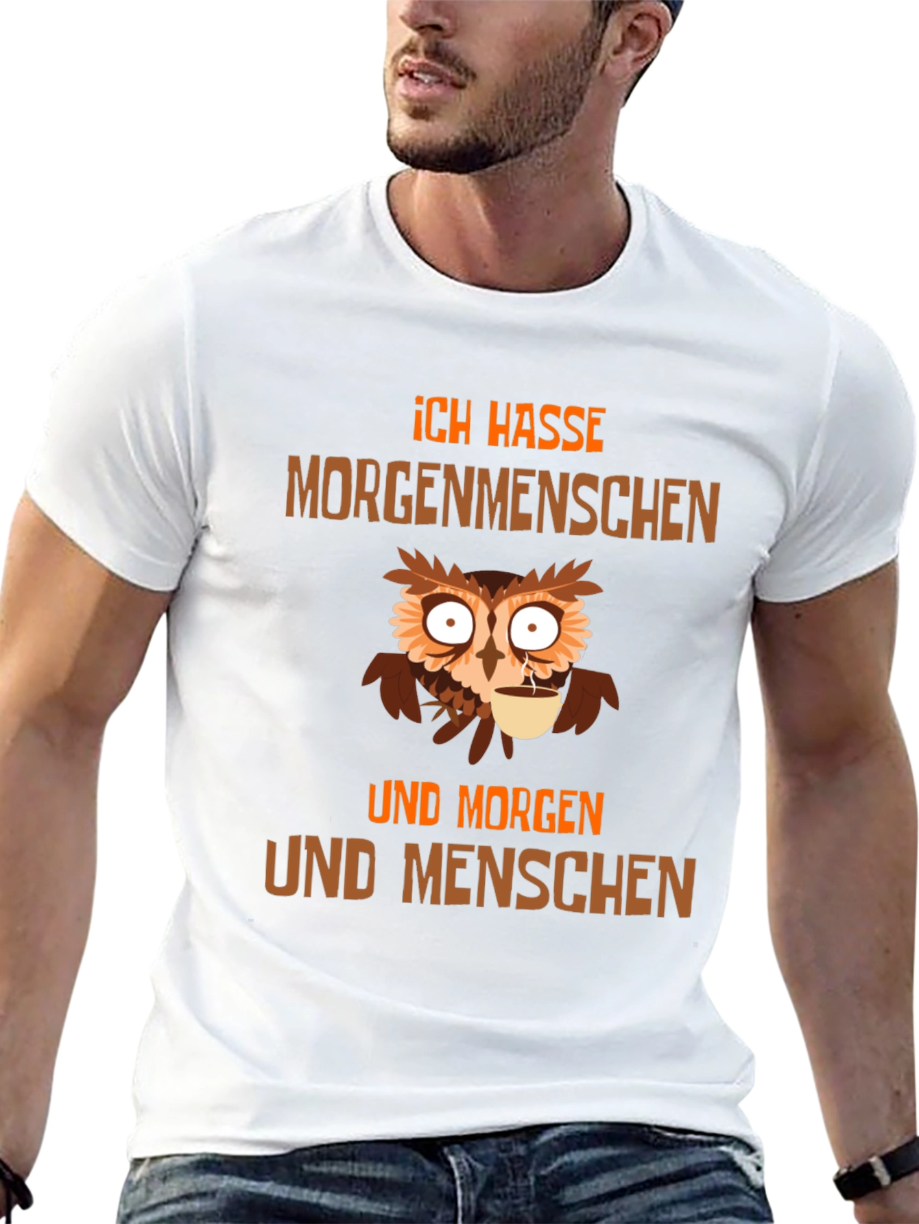 Ich Hasse Morgenmenschen Owl T-Shirt