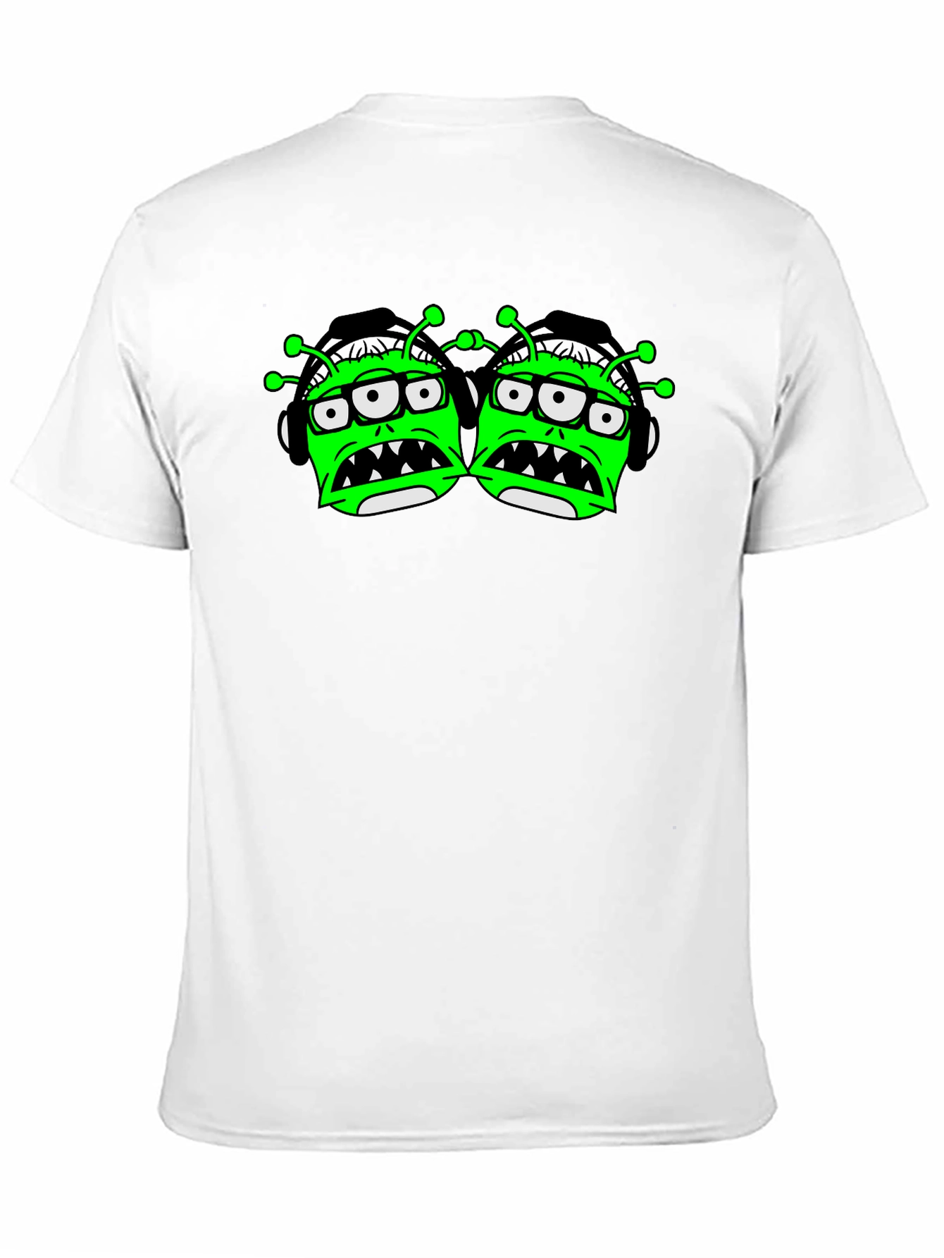 Monster Graphic Print Black T-Shirt