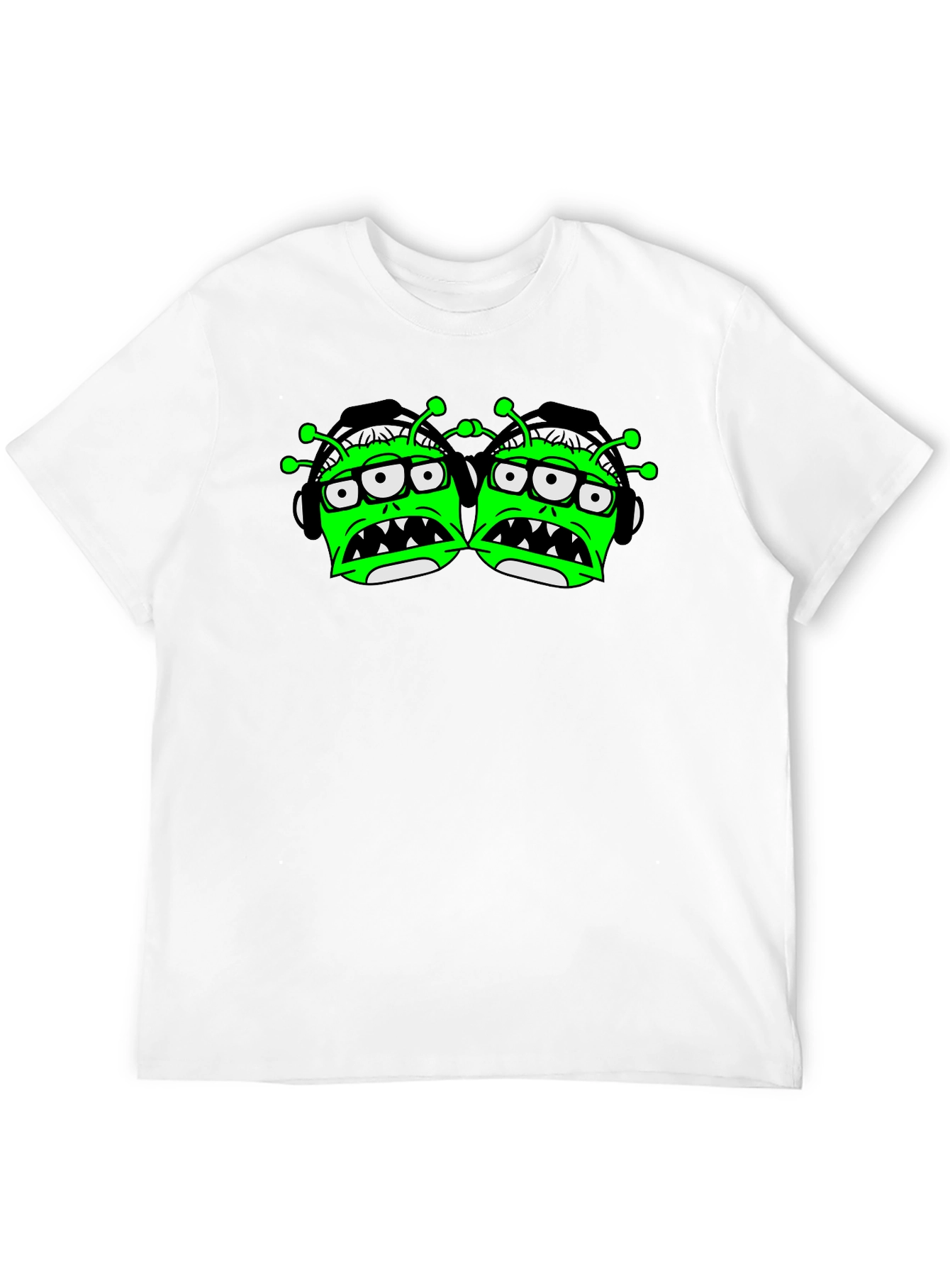 Monster Graphic Print Black T-Shirt