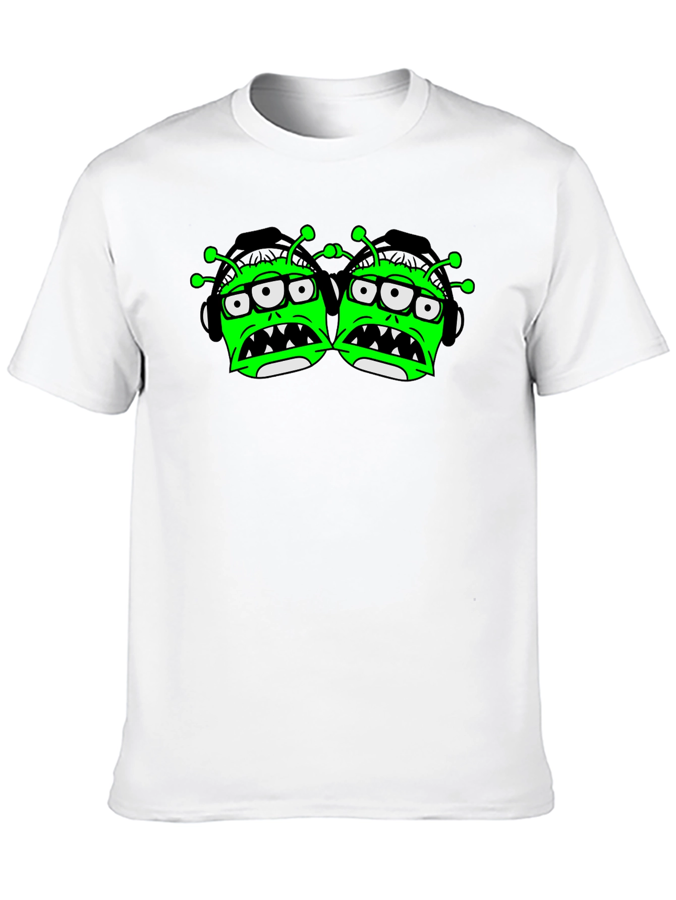 Monster Graphic Print Black T-Shirt