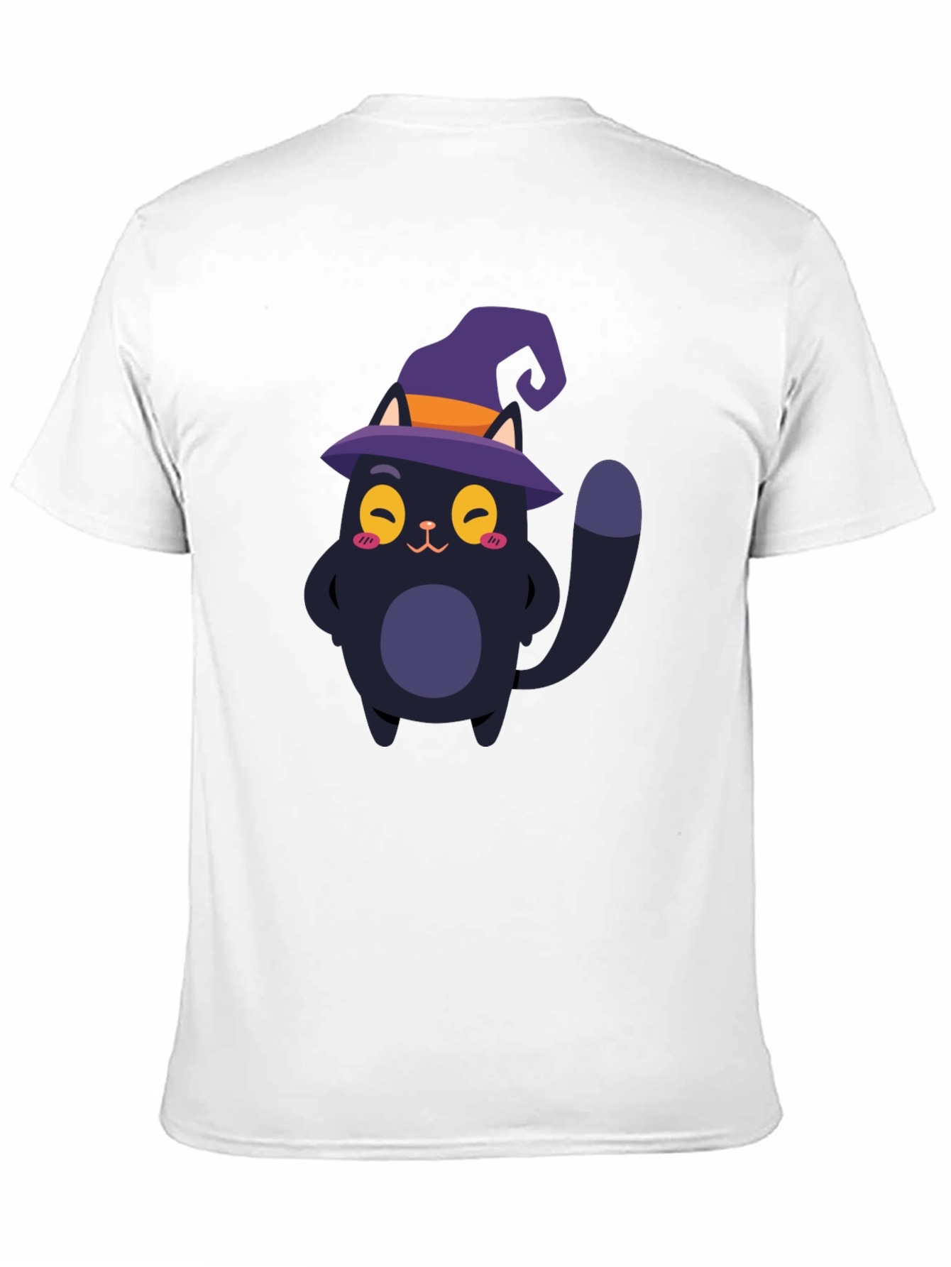 Cute Cat Halloween T-Shirt - Black