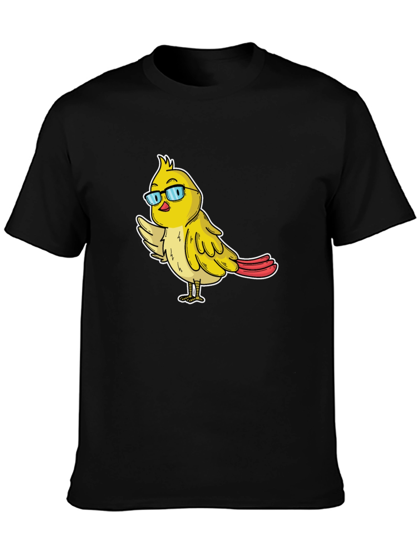 Funny Bird with Glasses Graphic Tee