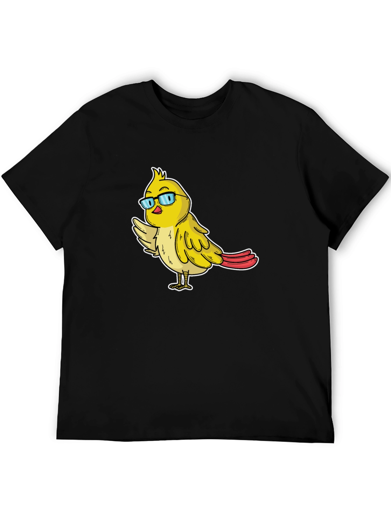 Funny Bird with Glasses Graphic Tee
