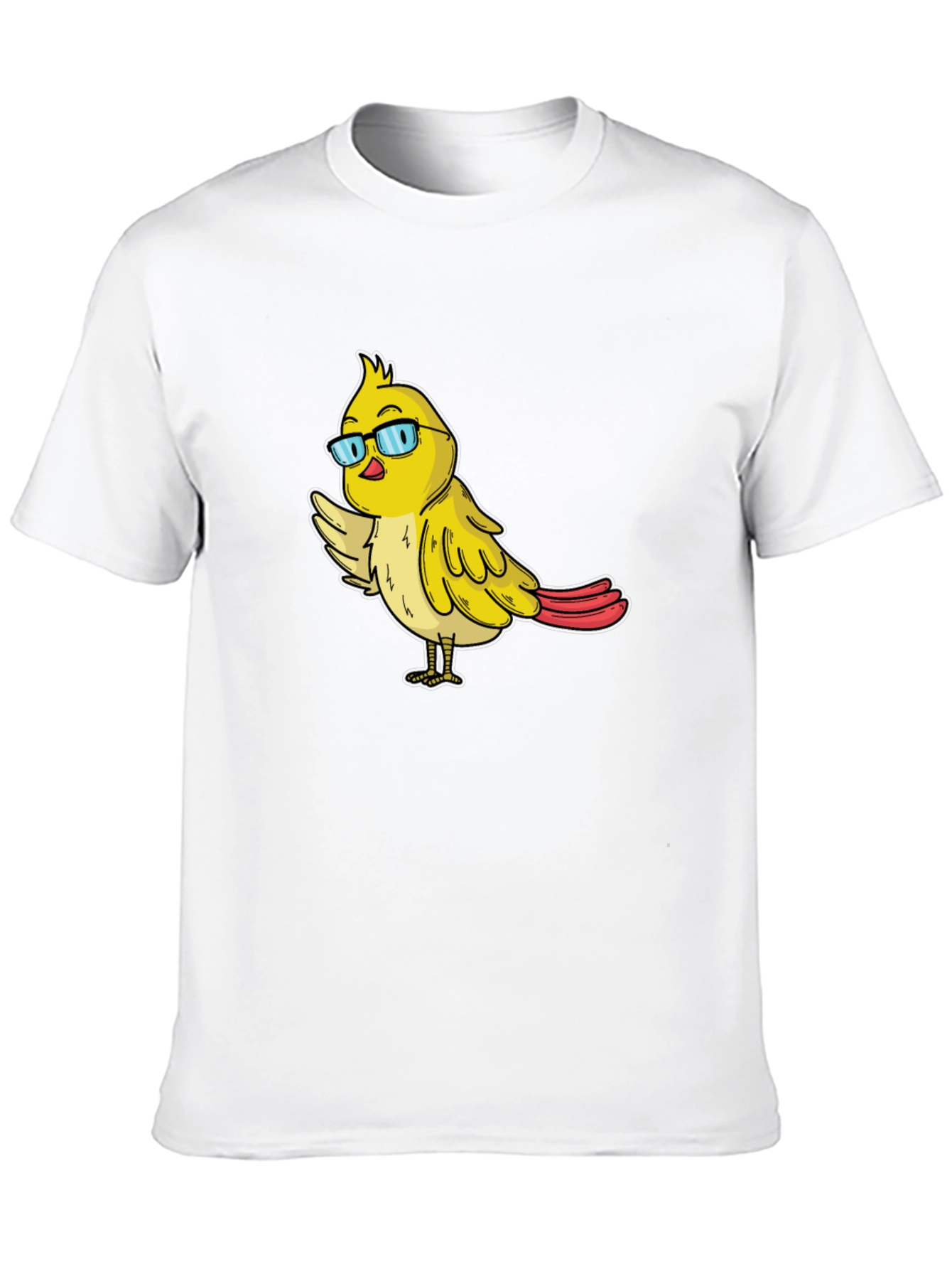 Funny Bird with Glasses Graphic Tee