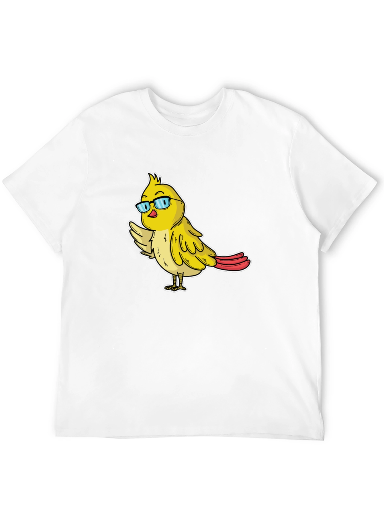 Funny Bird with Glasses Graphic Tee