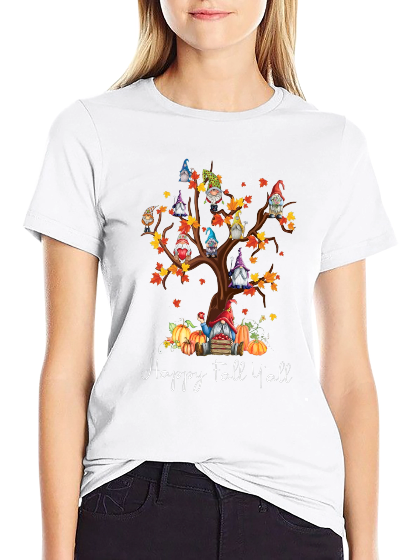 Happy Fall Yall Gnome Tree T-Shirt
