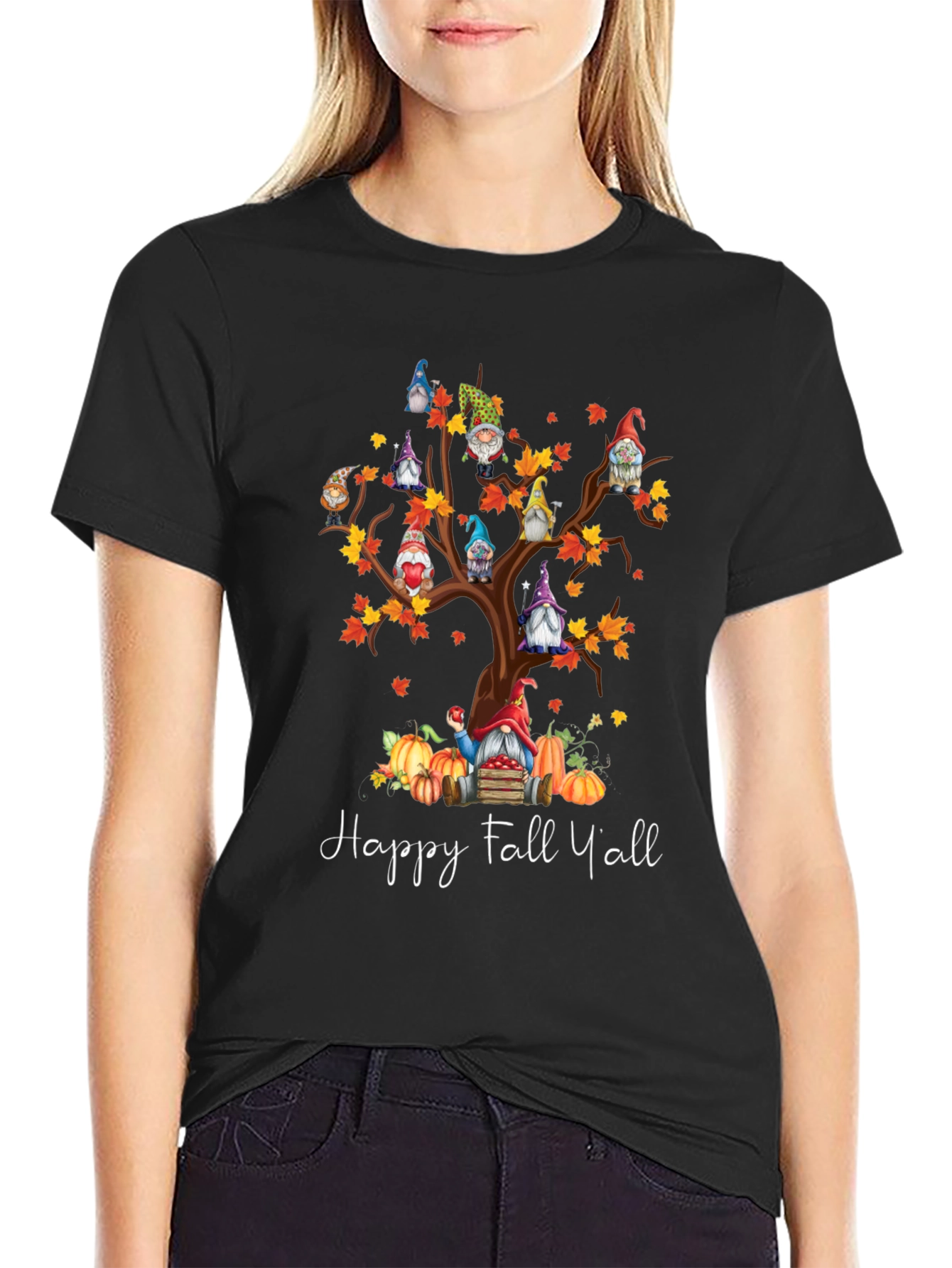 Happy Fall Yall Gnome Tree T-Shirt