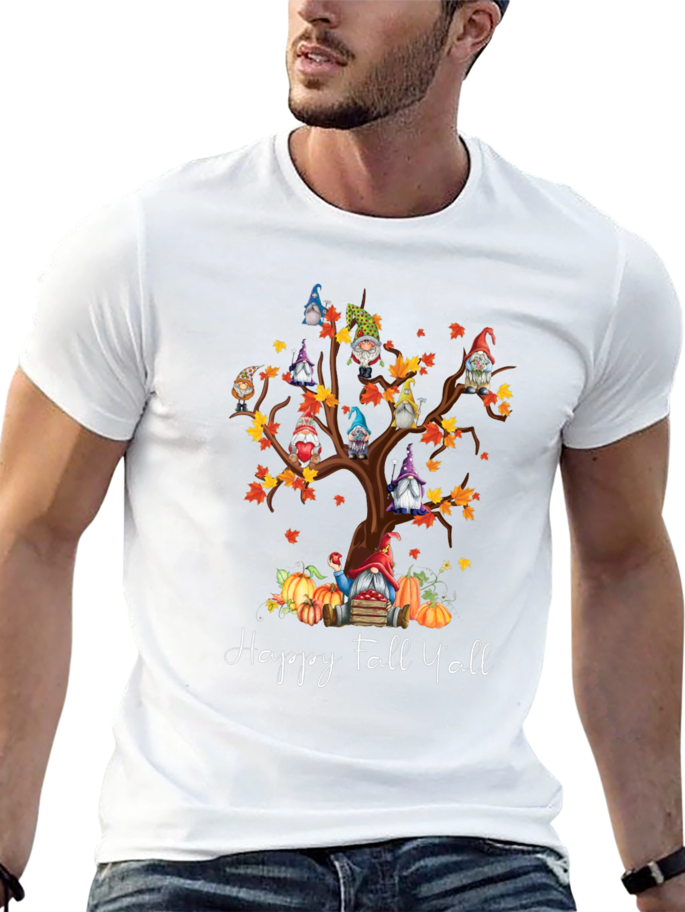 Happy Fall Yall Gnome Tree T-Shirt