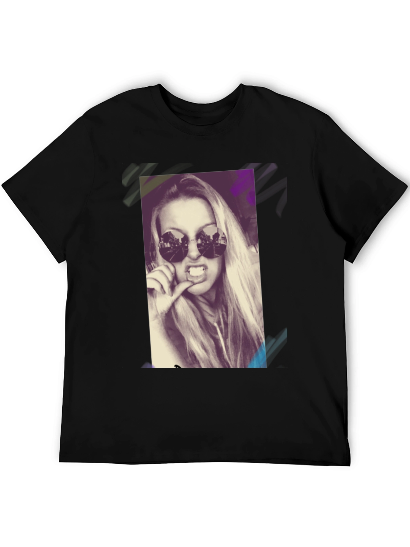 Cool Graphic Tee - Woman with Sunglasses Design