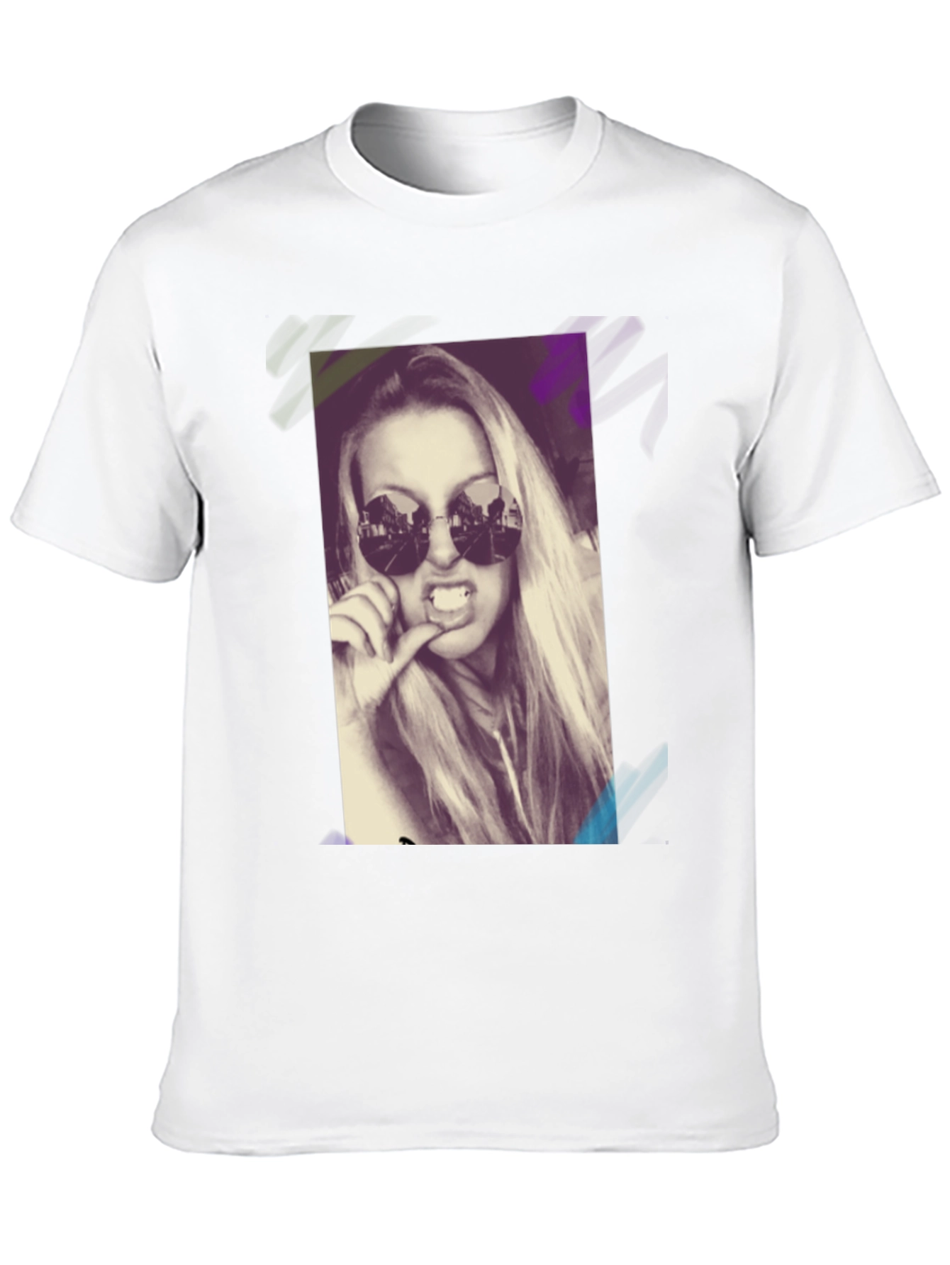 Cool Graphic Tee - Woman with Sunglasses Design