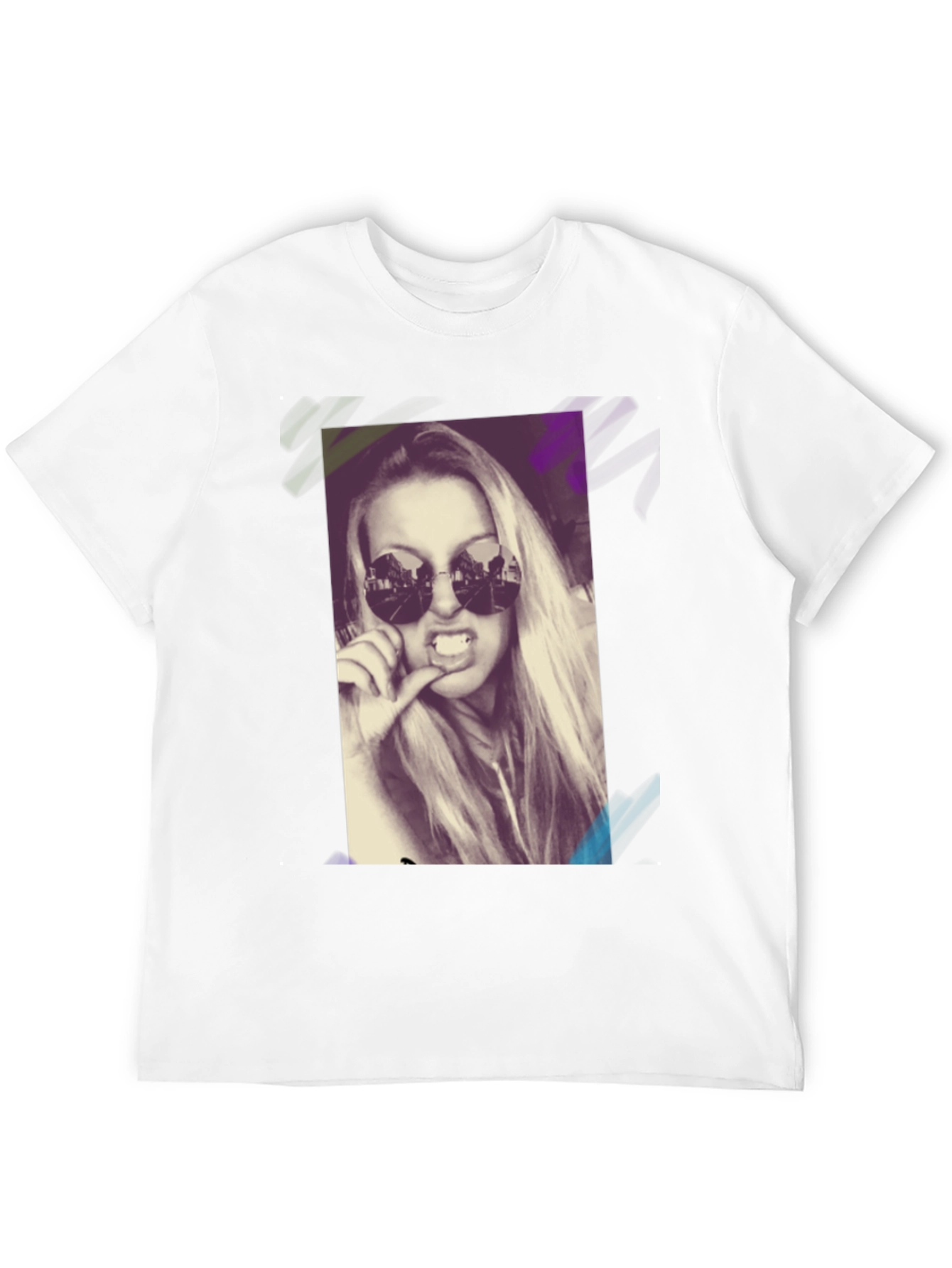 Cool Graphic Tee - Woman with Sunglasses Design