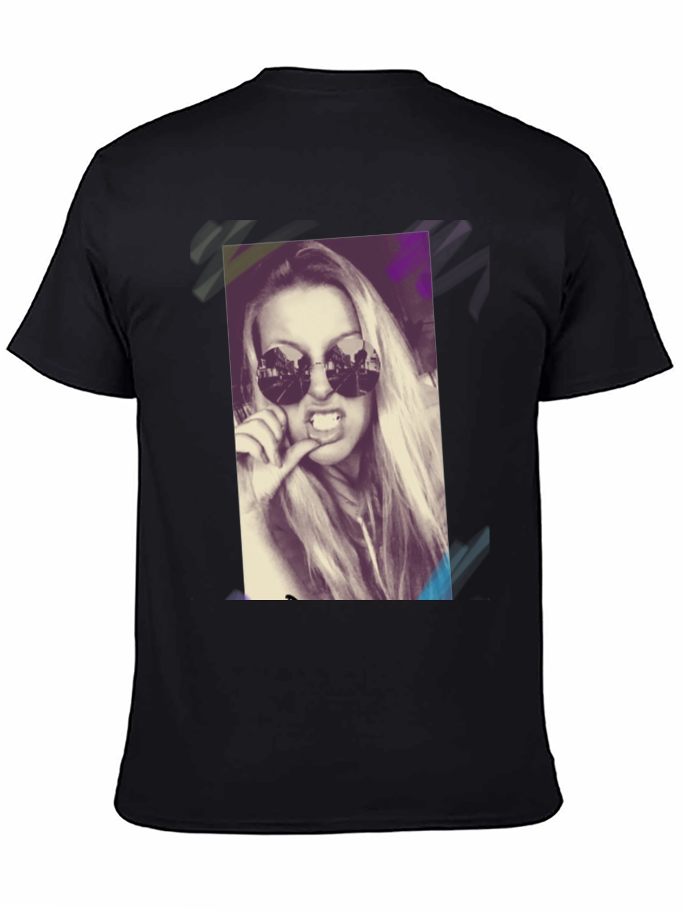 Cool Graphic Tee - Woman with Sunglasses Design