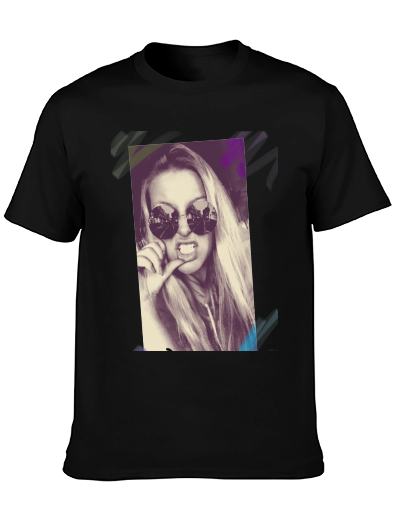 Cool Graphic Tee - Woman with Sunglasses Design