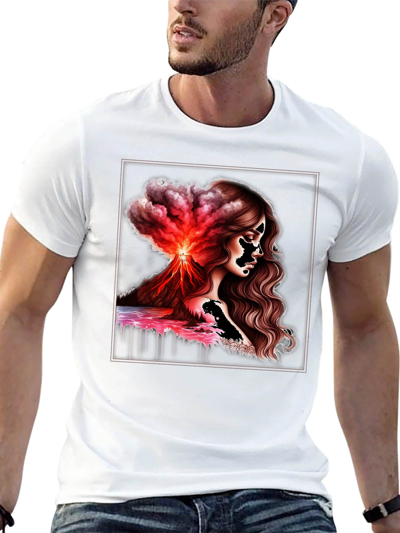 Volcanic Goddess Graphic Tee - Black
