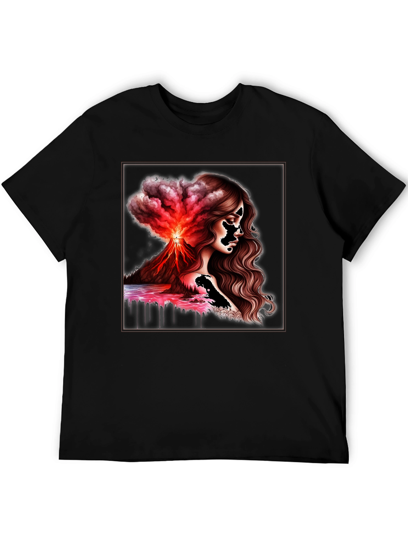 Volcanic Goddess Graphic Tee - Black